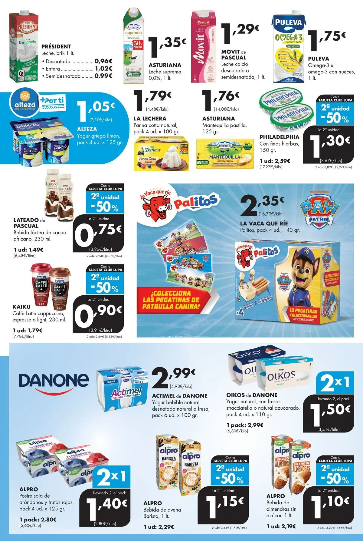 Lupa Supermercados - Tus vecinos de confianza 05/03/2026 - 18/03/2026 | Página: 14 | Productos: Leche desnatada, Μαγειρική εστία, Bebida de avena, Συσκευή ροής