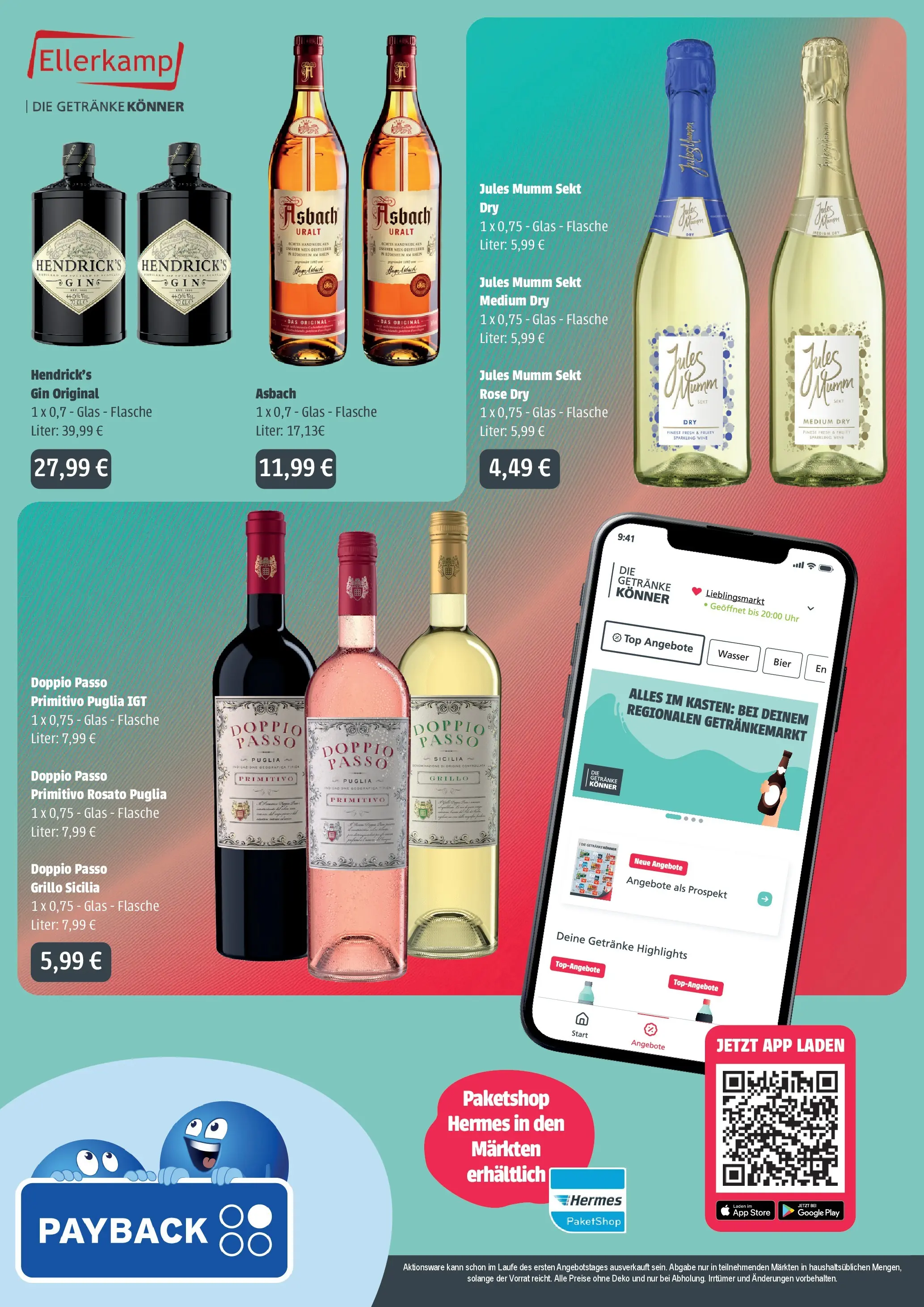 Angebote - Getränke Ellerkamp: Getränkeangebote (ab 08.03.2026) zum Blättern | Seite: 4 | Produkte: Top, Bier, Doppio passo primitivo, Jules mumm