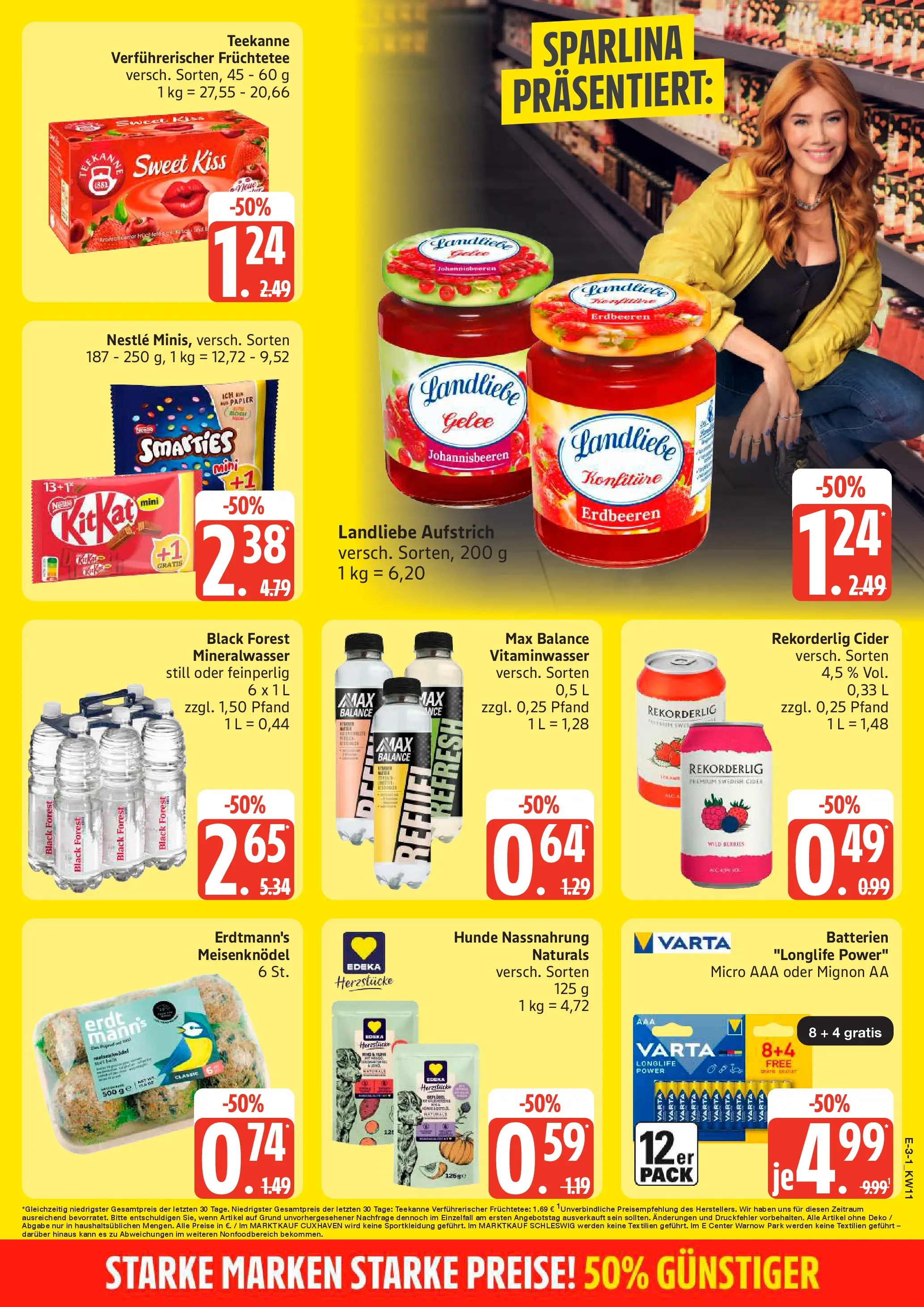 Edeka prospekt Stralsund	 (ab 09.03.2026) » Angebote Online | Seite: 3 | Produkte: Batterien, Smarties, Teekanne, Erdbeeren