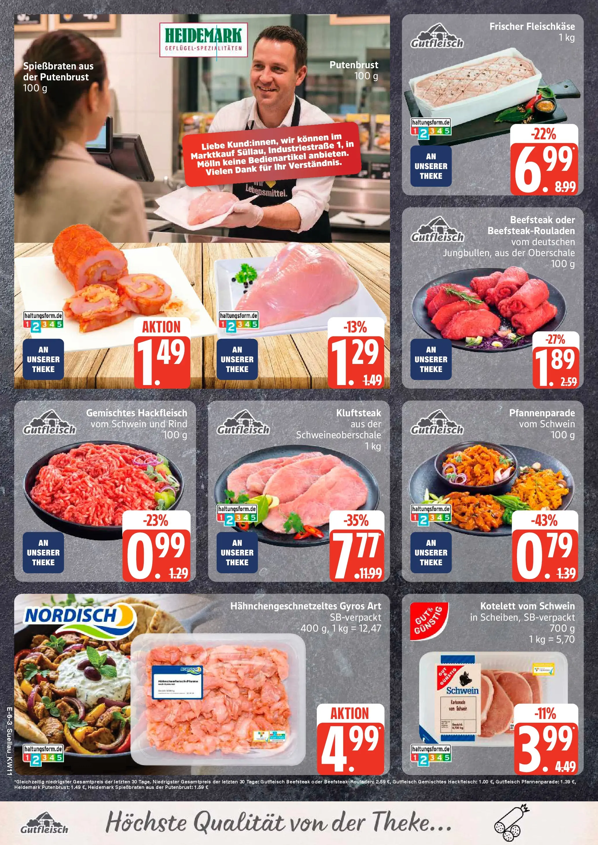 Edeka prospekt Ratzeburg	 (ab 09.03.2026) » Angebote Online | Seite: 8 | Produkte: Theke, Gyros, Steak, Hackfleisch