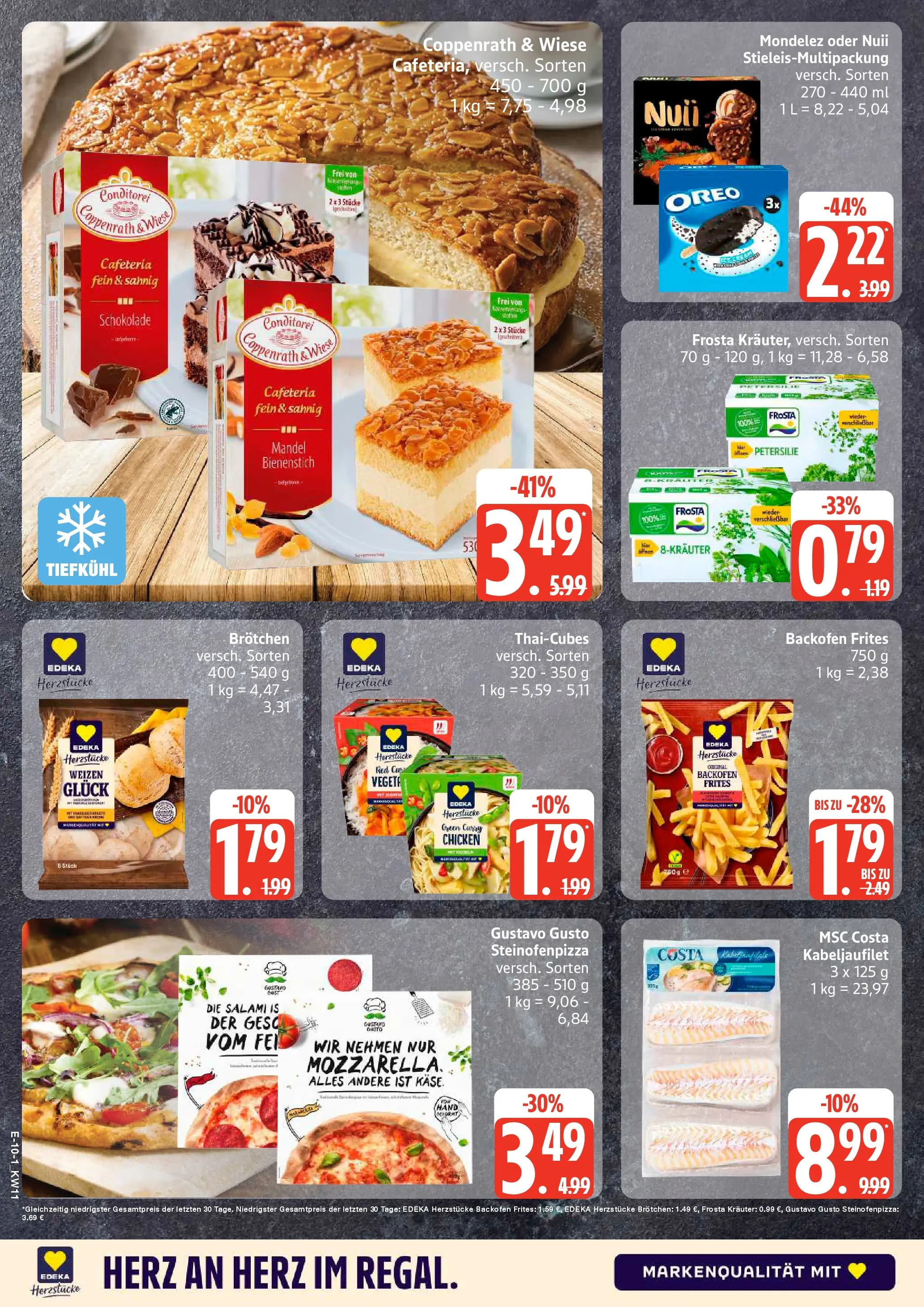 Edeka prospekt Stralsund	 (ab 09.03.2026) » Angebote Online | Seite: 12 | Produkte: Gustavo gusto, Frosta, Petersilie, Pizza