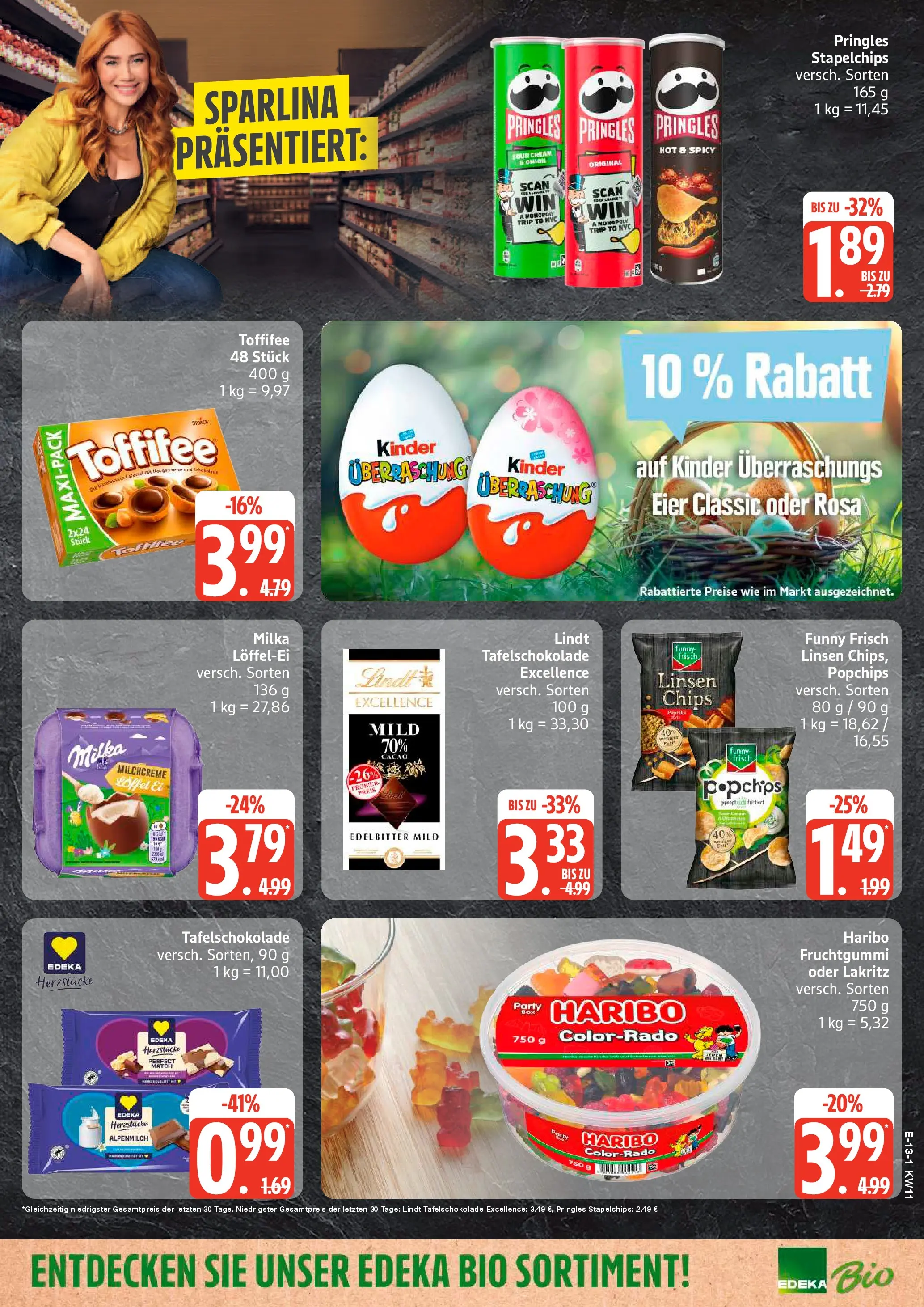 Edeka prospekt Stralsund	 (ab 09.03.2026) » Angebote Online | Seite: 15 | Produkte: Eier, Funny frisch, Pringles, Lindt