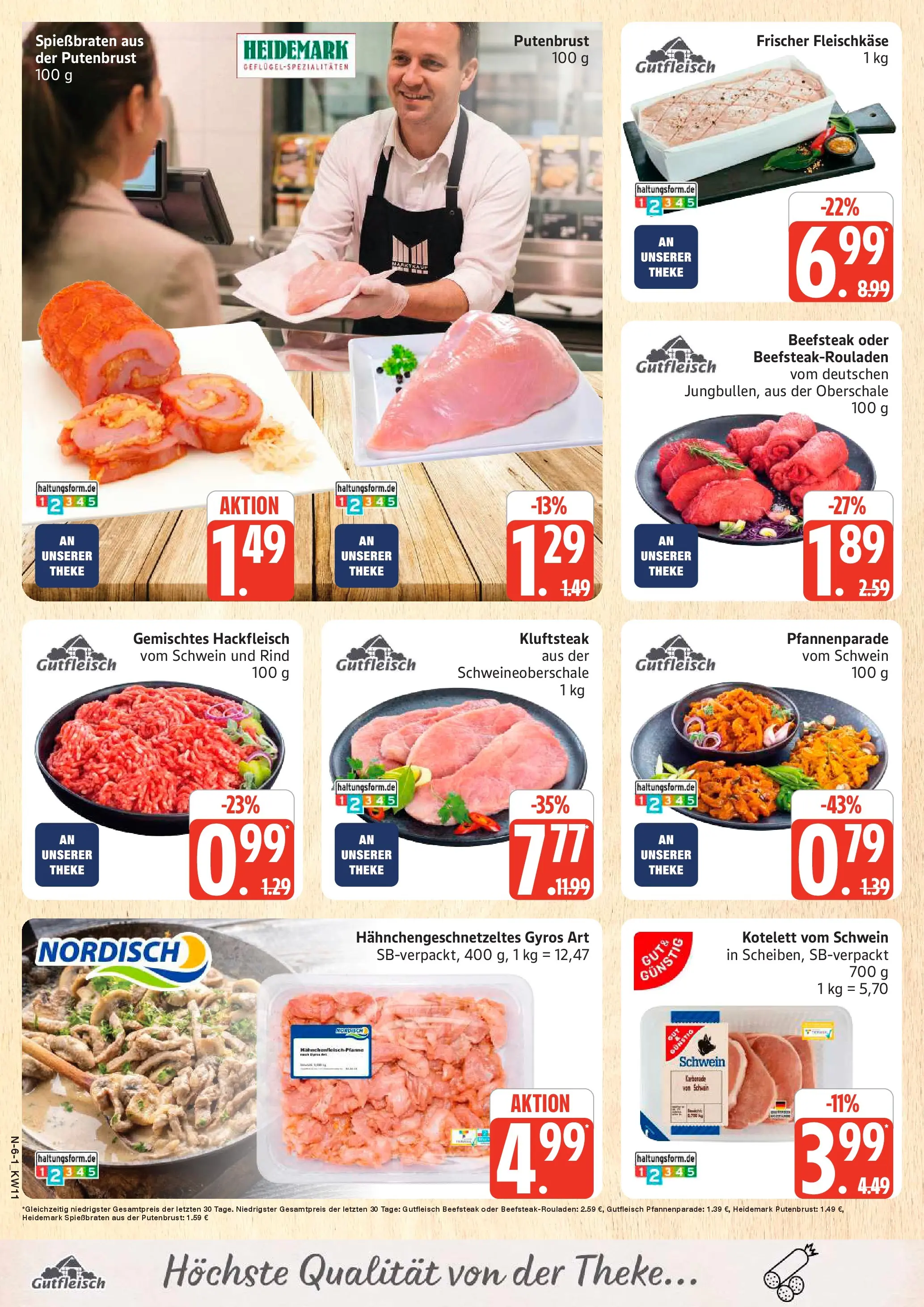 Edeka prospekt Schleswig	 (ab 09.03.2026) » Angebote Online | Seite: 6 | Produkte: Theke, Gyros, Steak, Hackfleisch