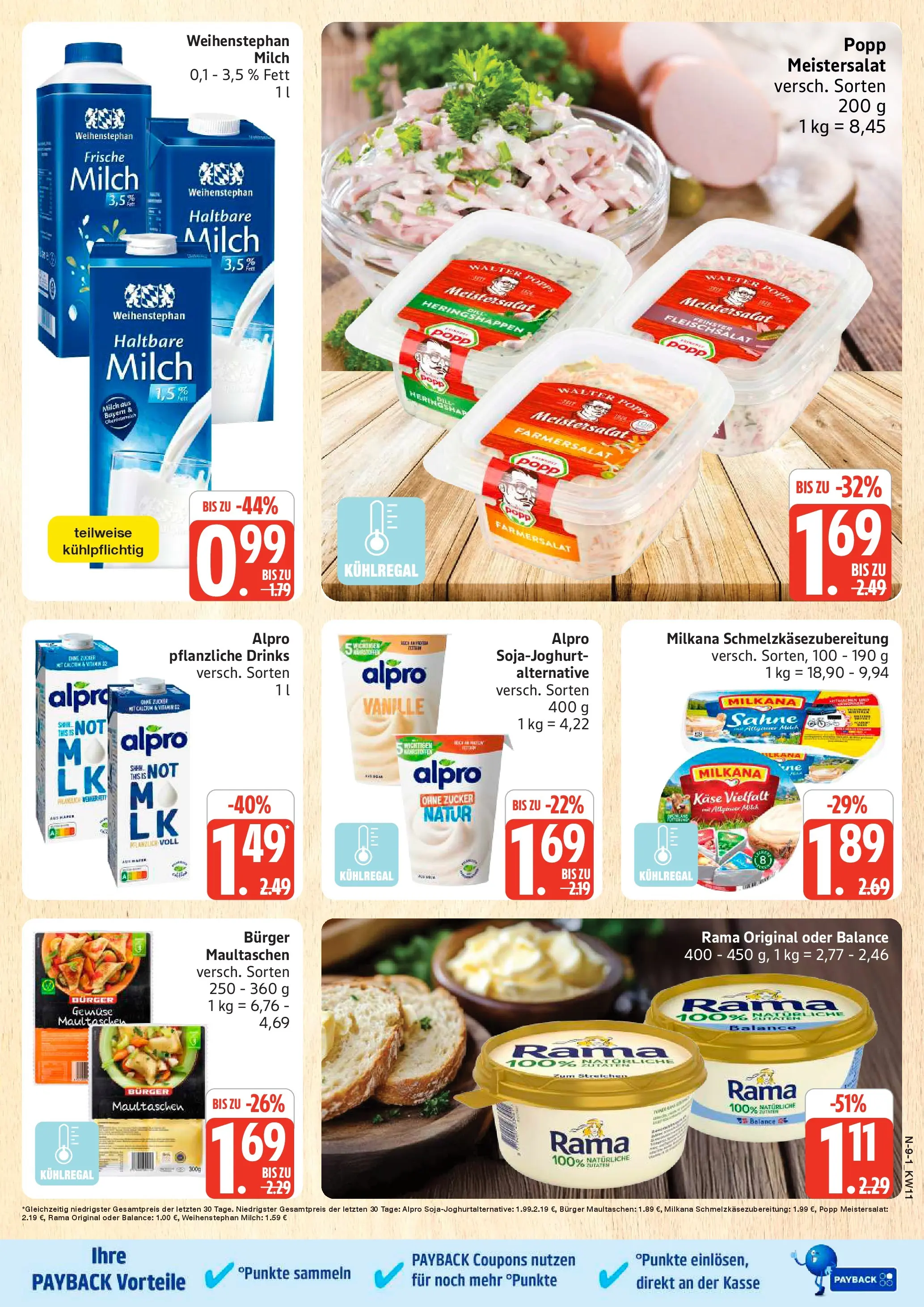 Marktkauf Prospekt Rostock (ab 09.03.2026) » Angebote online | Seite: 9 | Produkte: Milkana, Alpro, Zucker, Sahne