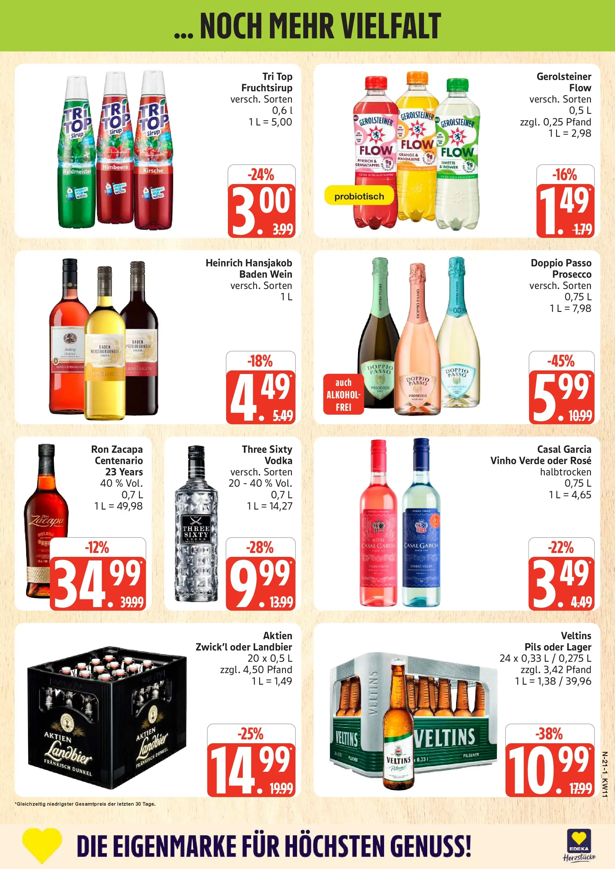 Marktkauf Prospekt Rostock (ab 09.03.2026) » Angebote online | Seite: 21 | Produkte: Top, Sirup, Doppio Passo, Himbeere