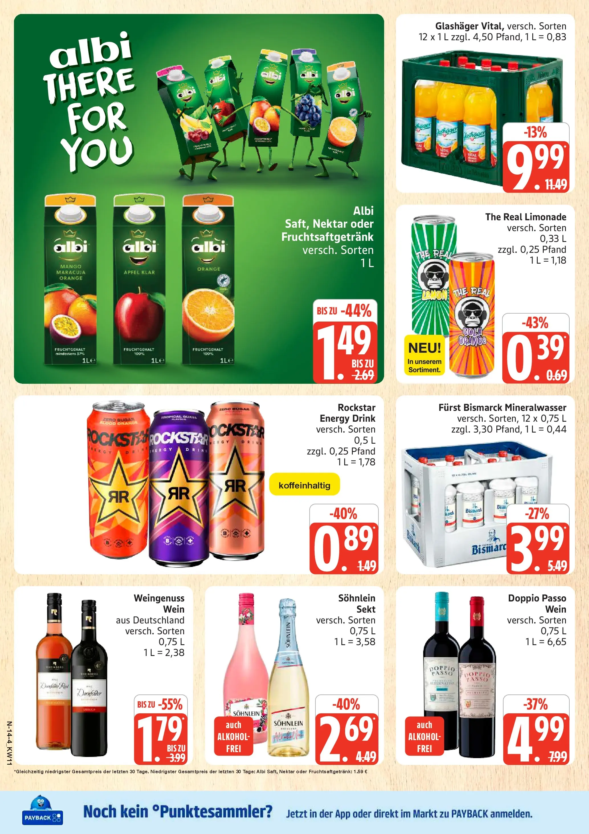 Marktkauf Prospekt Rostock (ab 09.03.2026) » Angebote online | Seite: 14 | Produkte: Sekt, Äpfel, Limonade, Doppio Passo