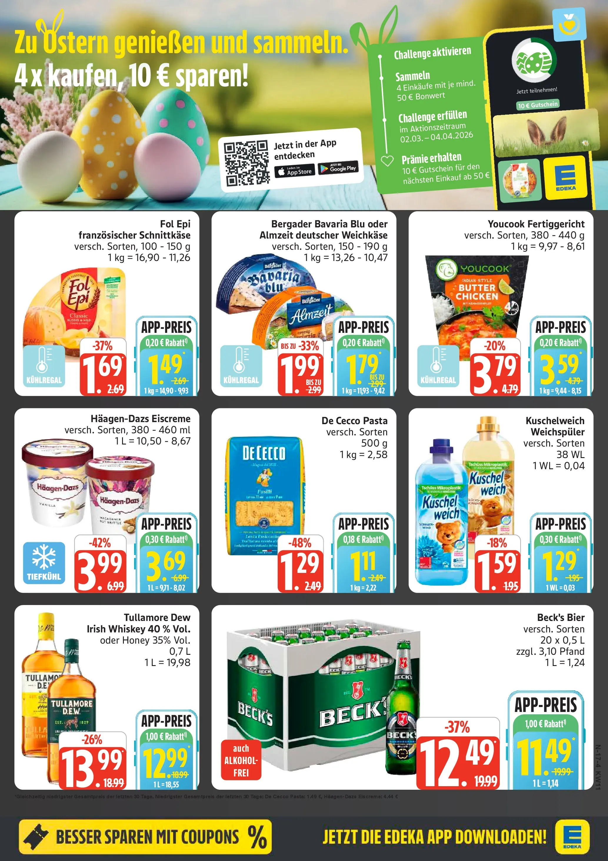 Marktkauf Prospekt Rostock (ab 09.03.2026) » Angebote online | Seite: 17 | Produkte: Butter, Bier, Eiscreme, Pasta