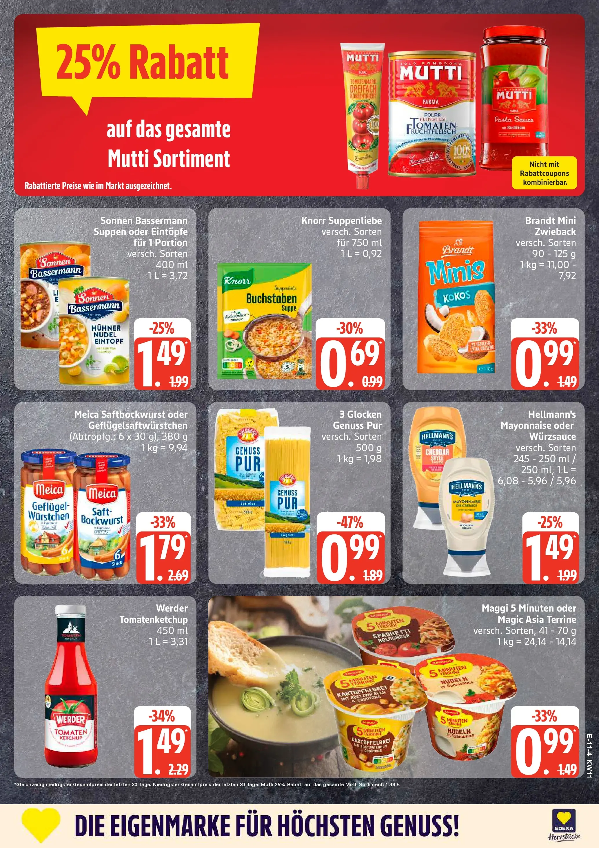 Edeka prospekt Stralsund	 (ab 09.03.2026) » Angebote Online | Seite: 13 | Produkte: Bockwurst, Maggi, Tomaten, Saft