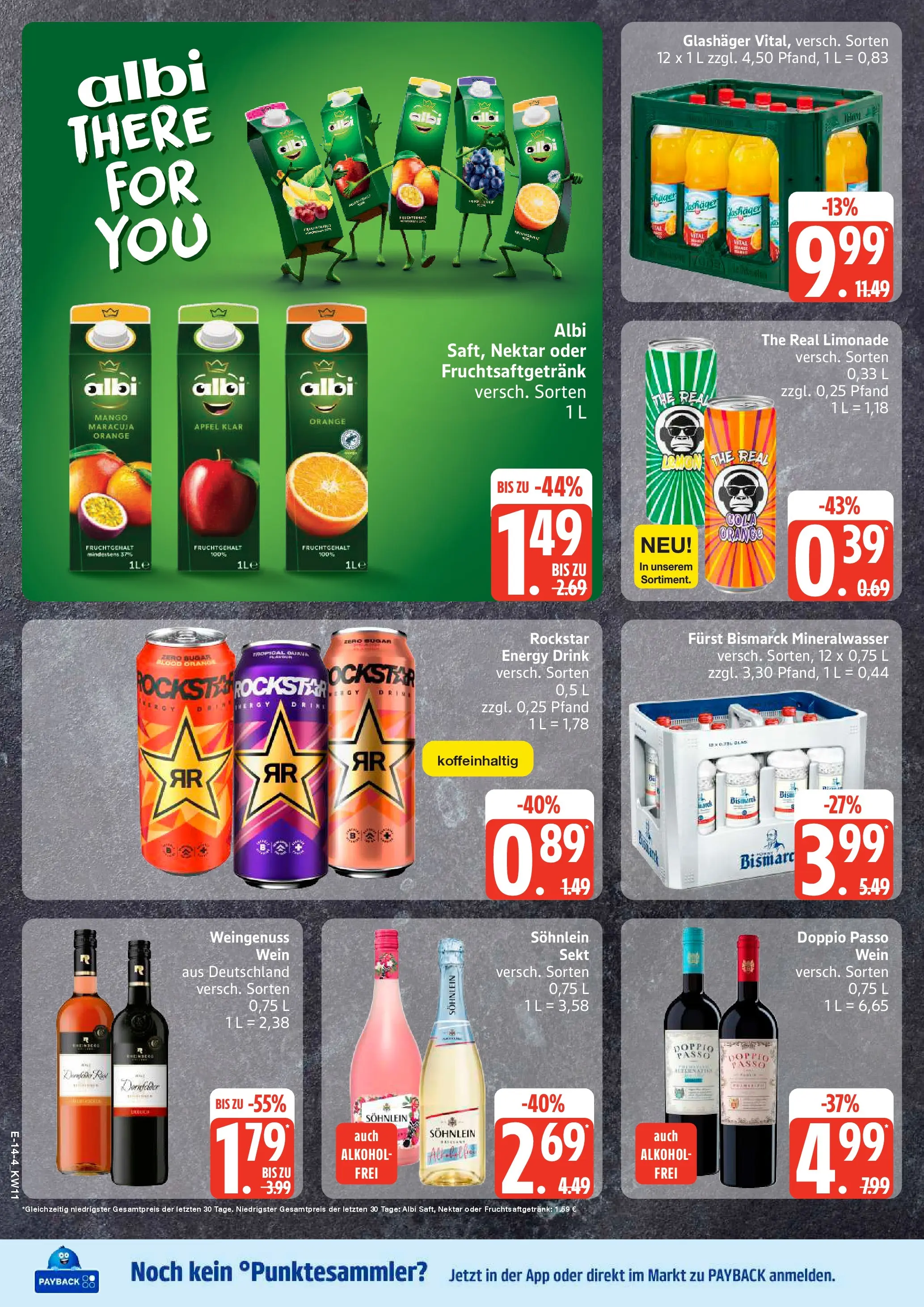 Edeka prospekt Stralsund	 (ab 09.03.2026) » Angebote Online | Seite: 16 | Produkte: Sekt, Rockstar, Doppio Passo, Wein