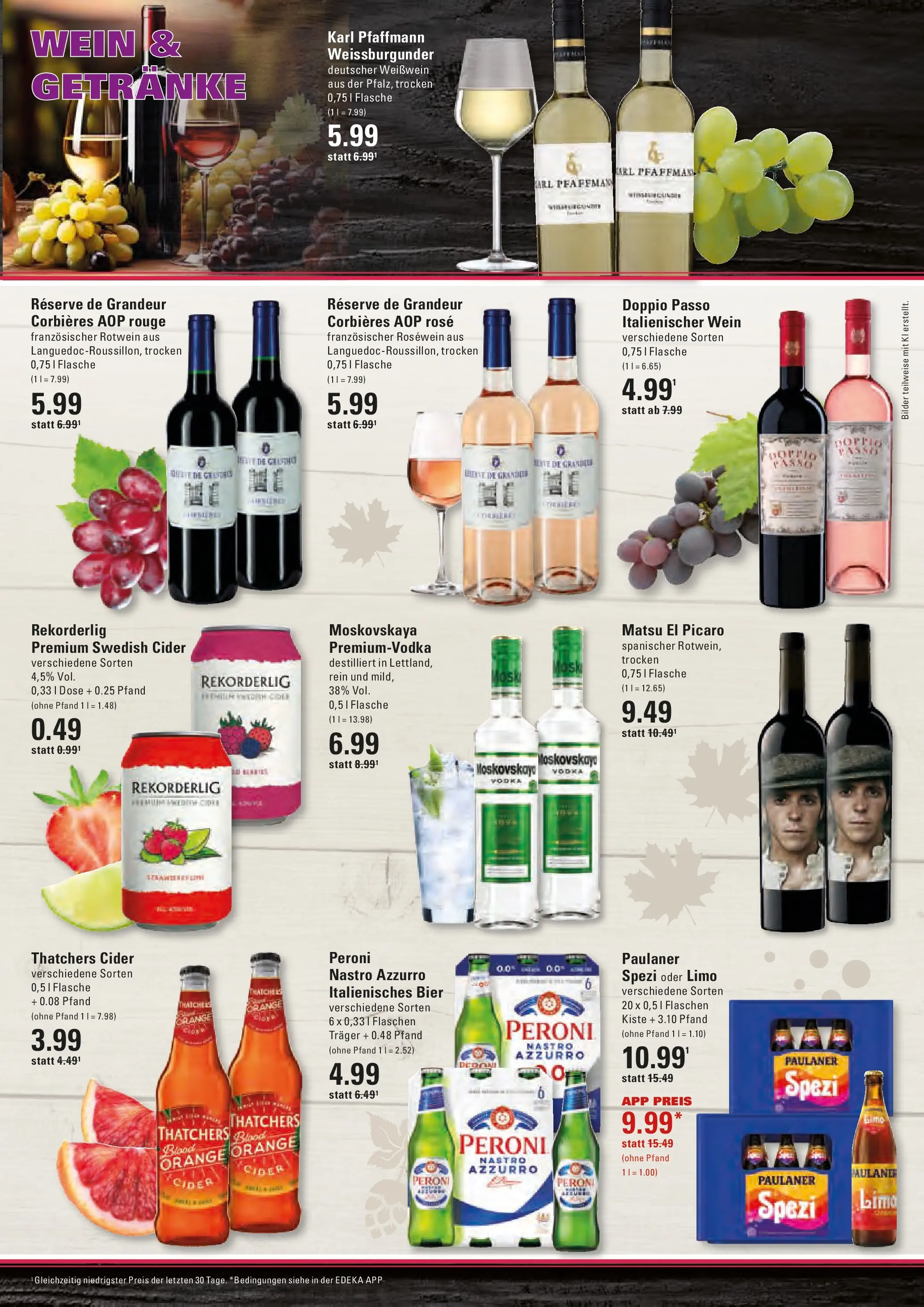 Edeka prospekt Stade	 (ab 09.03.2026) » Angebote Online | Seite: 15 | Produkte: Weißwein, Paulaner spezi, Doppio Passo, Vodka