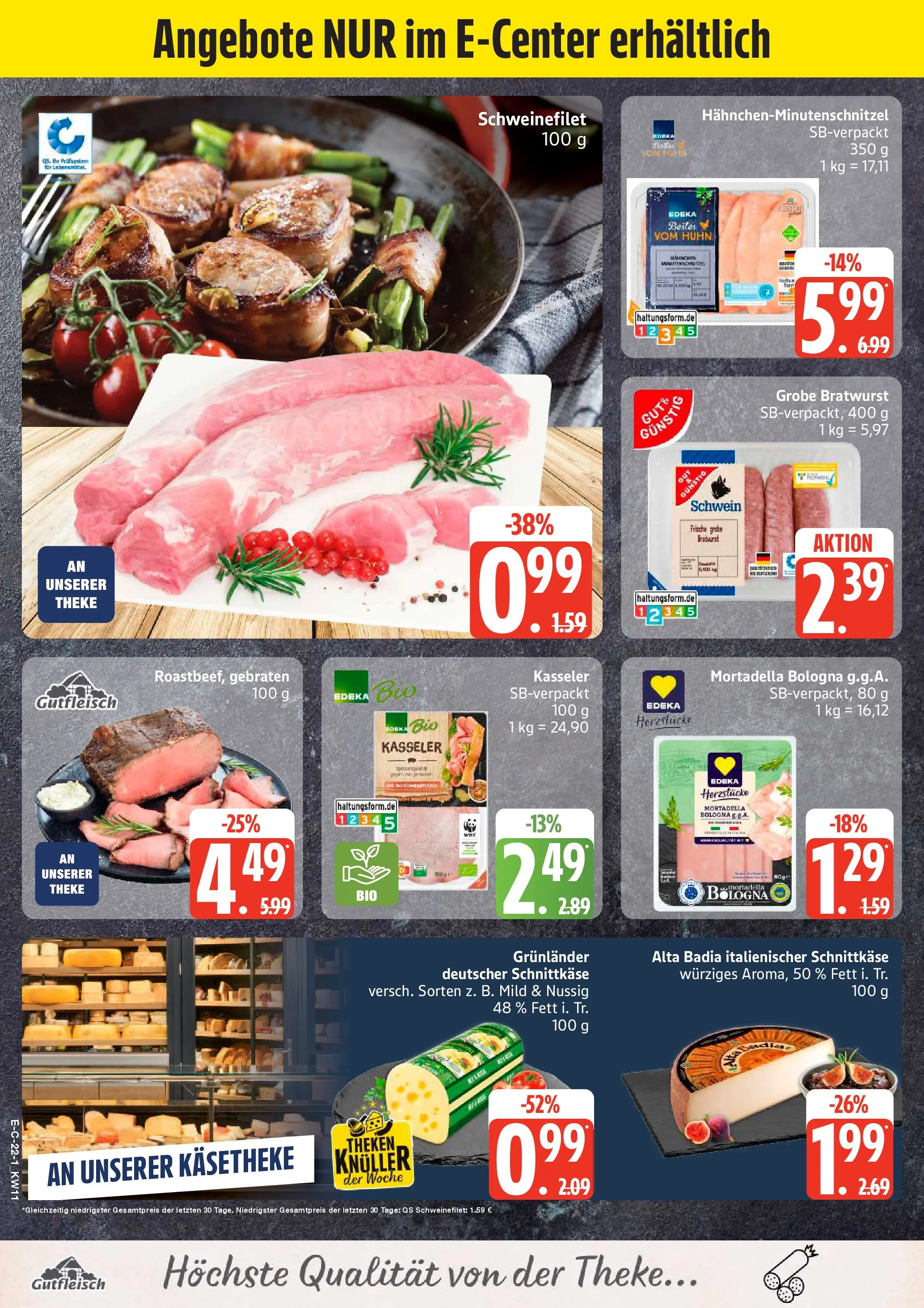Edeka prospekt Stralsund	 (ab 09.03.2026) » Angebote Online | Seite: 24 | Produkte: Theke, Bratwurst, Schweinefilet, Grunlander