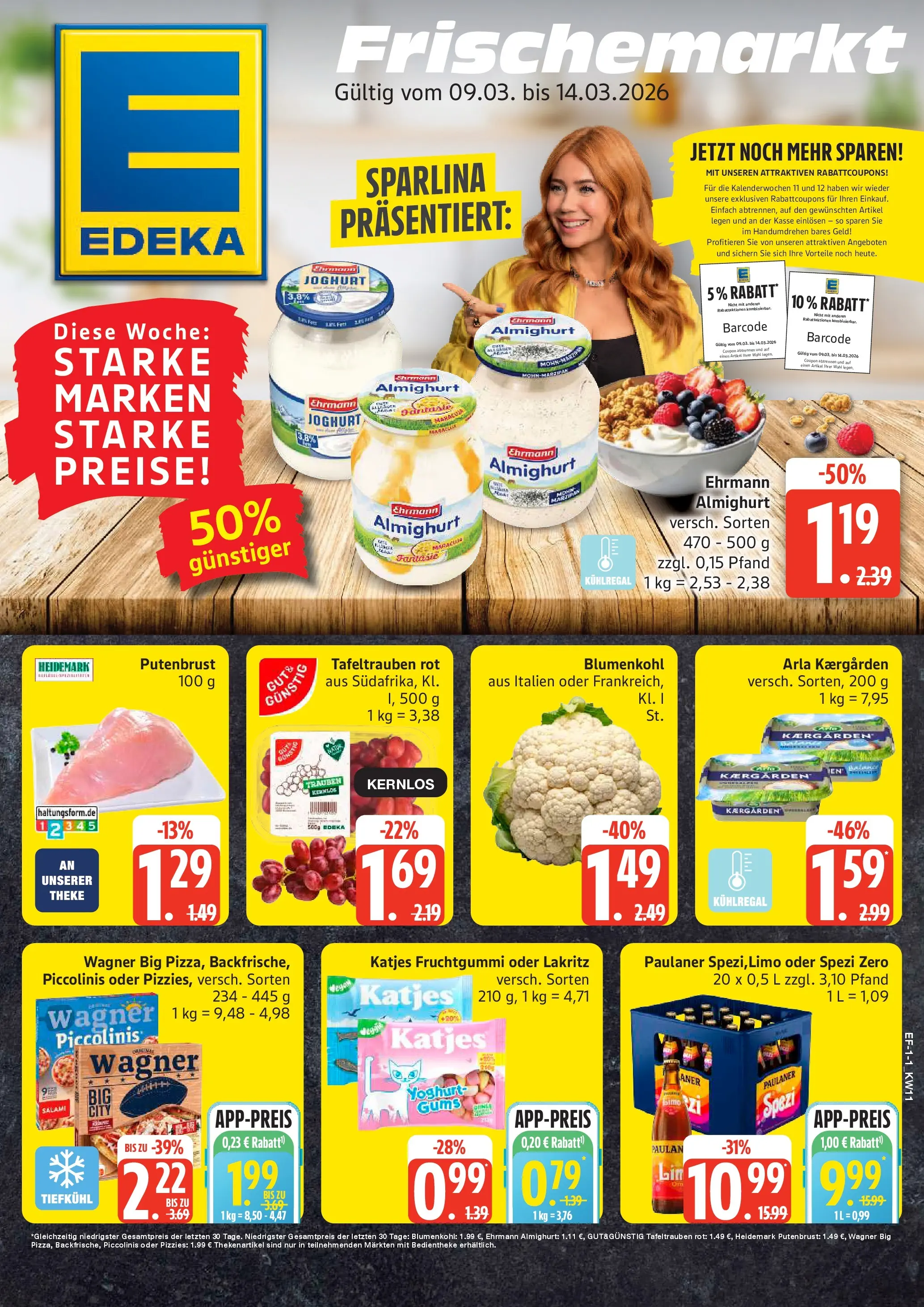 Edeka prospekt Luhnstedt	 (ab 09.03.2026) » Angebote Online | Seite: 1 | Produkte: Butter, Theke, Katjes, Blumenkohl