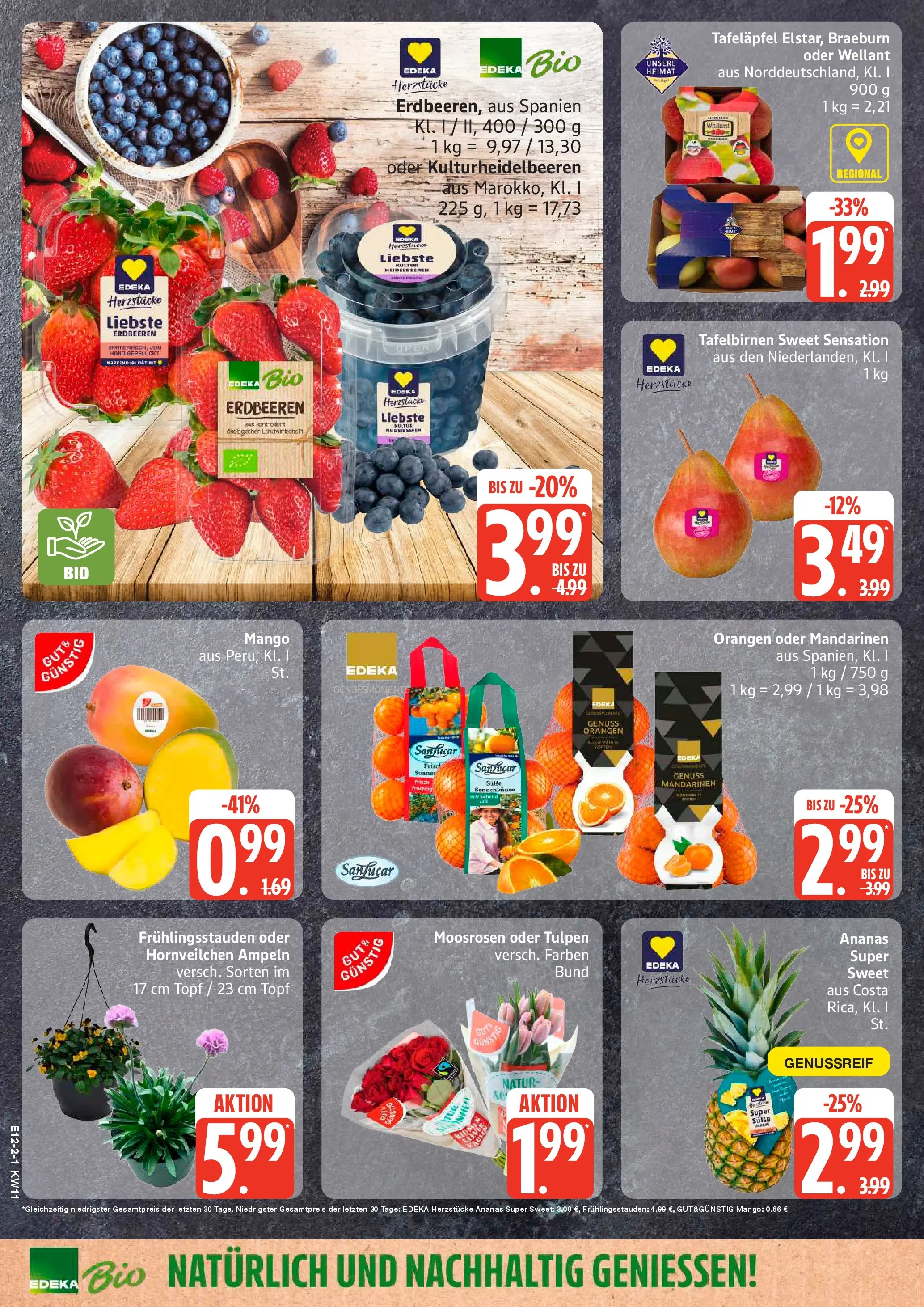 Edeka prospekt Sterup	 (ab 09.03.2026) » Angebote Online | Seite: 2 | Produkte: Mandarinen, Ananas, Heidelbeeren, Erdbeeren