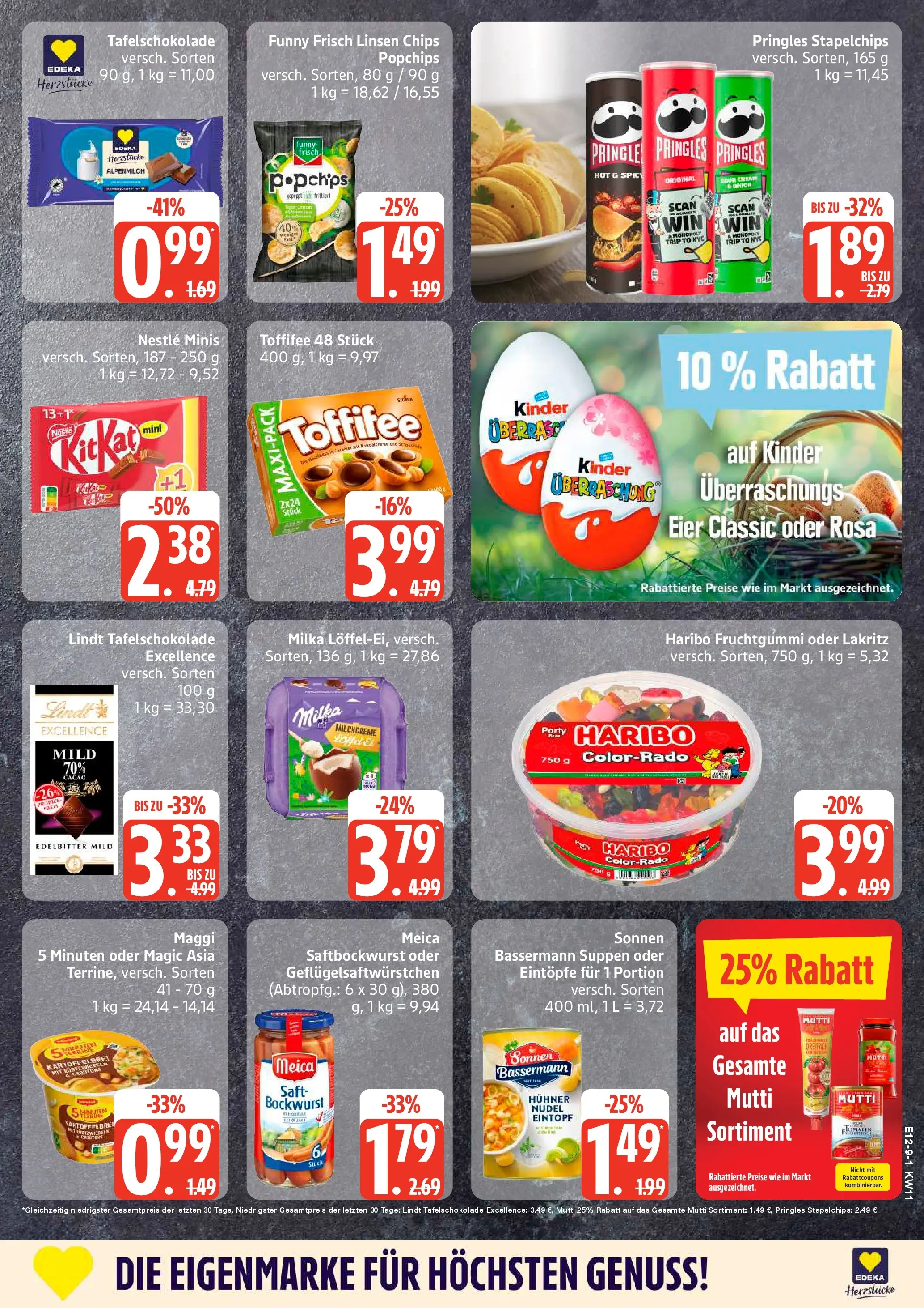 Edeka prospekt Sterup	 (ab 09.03.2026) » Angebote Online | Seite: 9 | Produkte: Bockwurst, Eier, Milka, Lindt