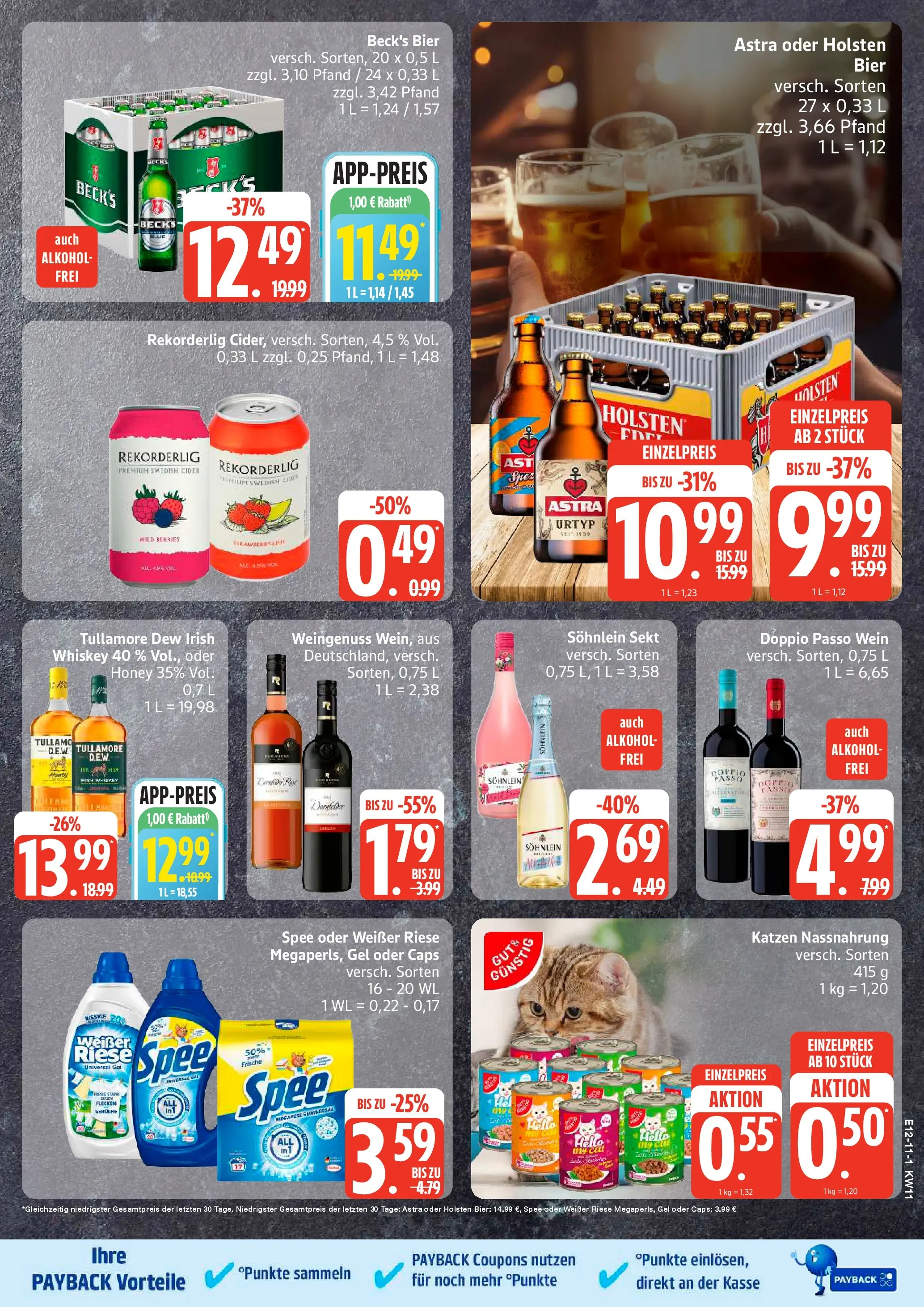Edeka prospekt Sterup	 (ab 09.03.2026) » Angebote Online | Seite: 11 | Produkte: Bier, Astra, Spee, Doppio Passo