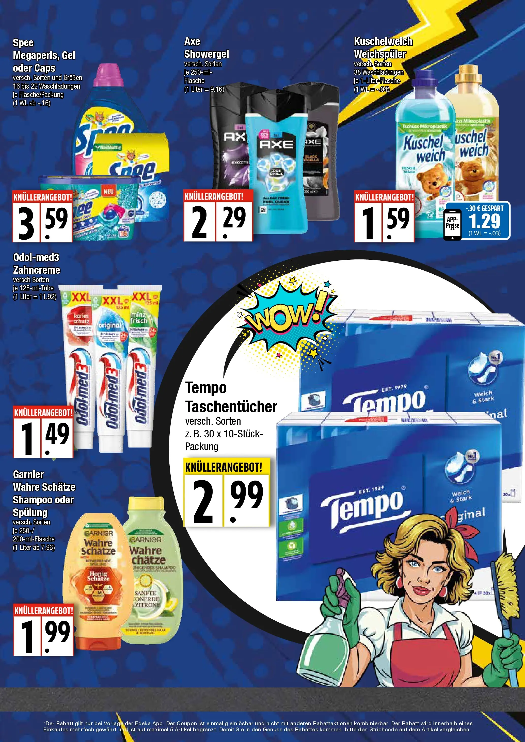 Edeka prospekt Hamburg	 (ab 09.03.2026) » Angebote Online | Seite: 5 | Produkte: Spee, Weichspüler, Axe, Tempo