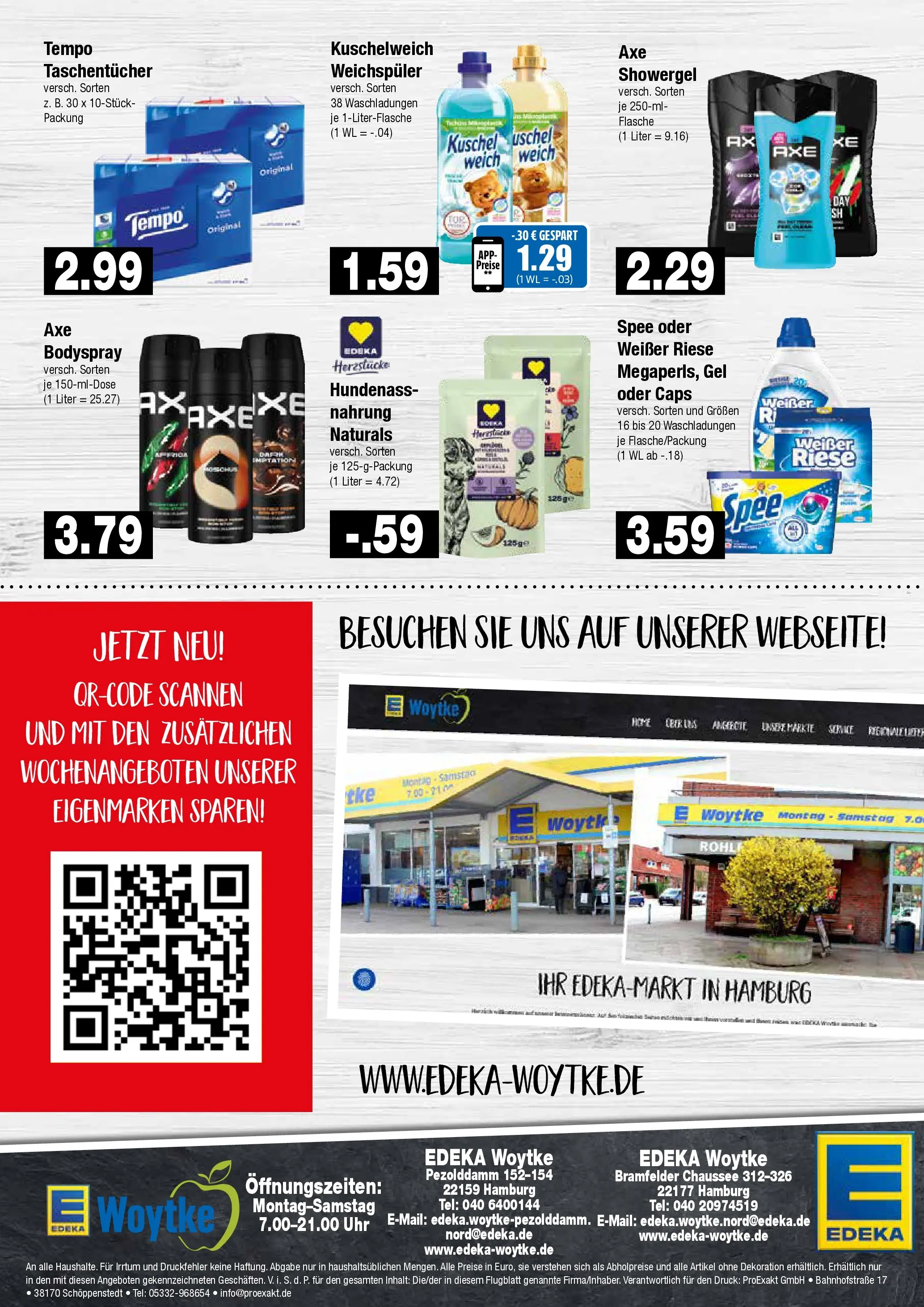 Edeka prospekt Hamburg	 (ab 09.03.2026) » Angebote Online | Seite: 8 | Produkte: Kuschelweich, Weichspüler, Axe, Tempo