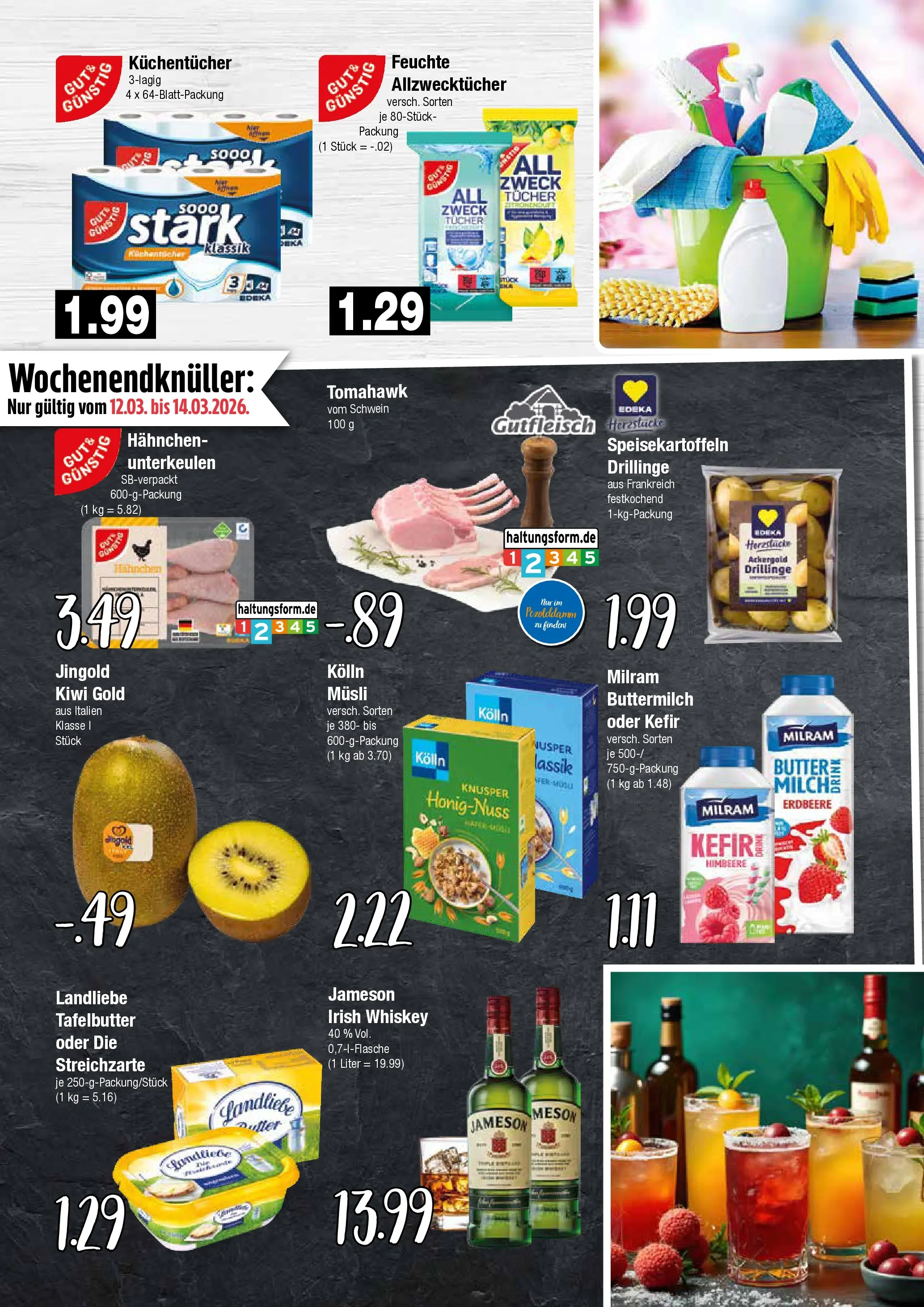 Edeka prospekt Hamburg	 (ab 09.03.2026) » Angebote Online | Seite: 10 | Produkte: Kolln musli, Butter, Jameson, Milram