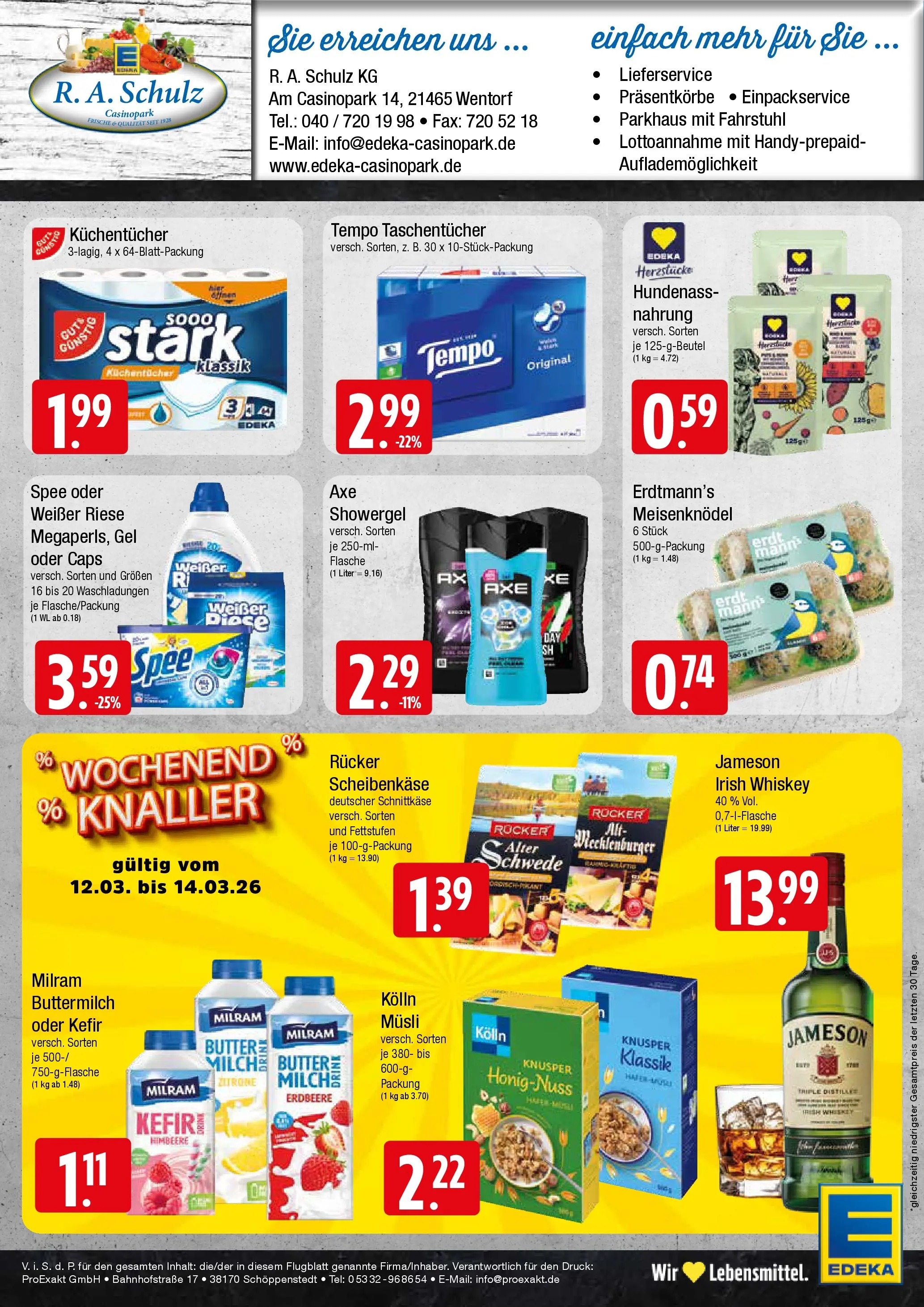 Edeka prospekt Wentorf	 (ab 09.03.2026) » Angebote Online | Seite: 8 | Produkte: Kefir, Butter, Spee, Axe