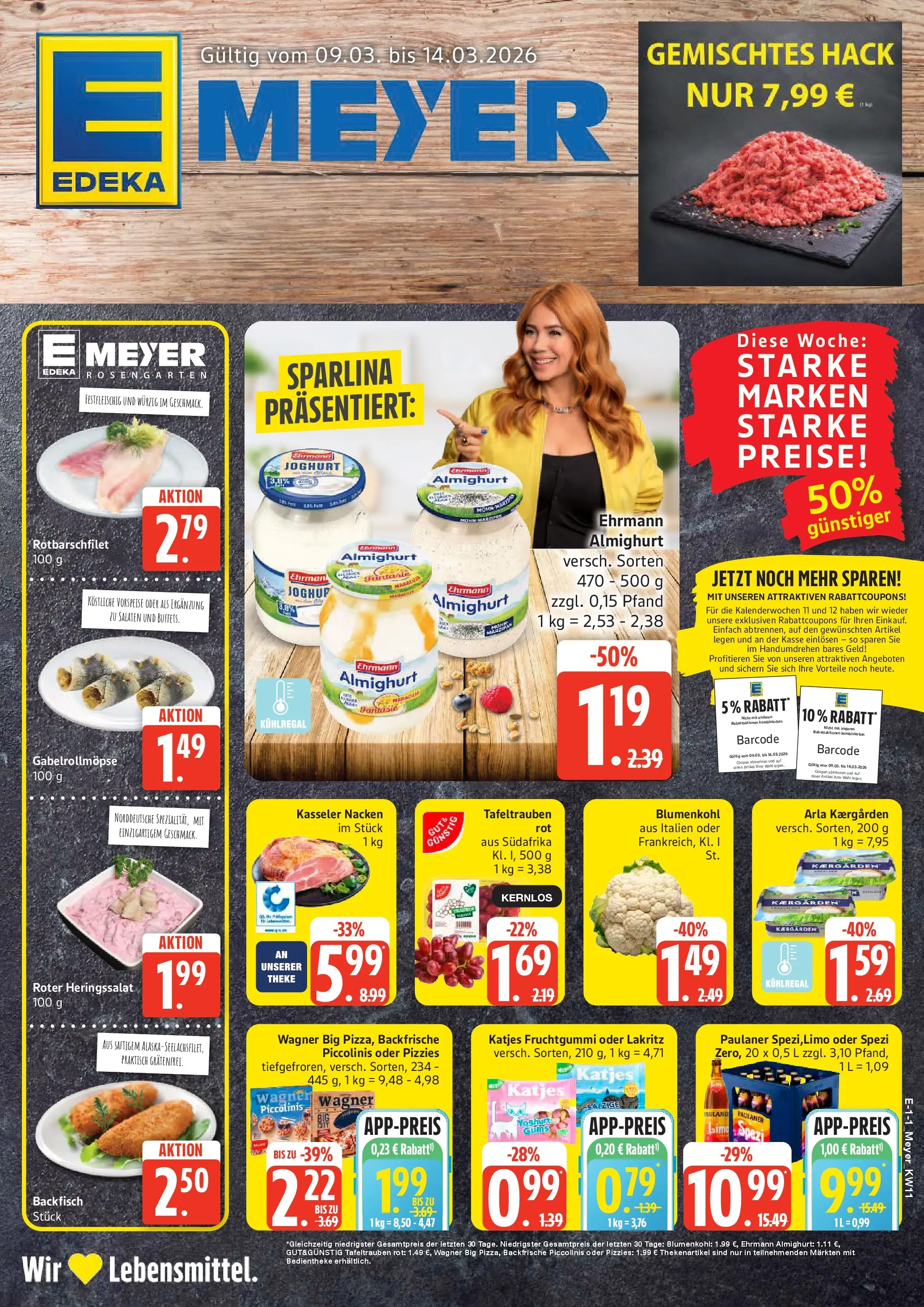 Edeka prospekt Seevetal	 (ab 09.03.2026) » Angebote Online | Seite: 1 | Produkte: Joghurt, Kasseler nacken, Blumenkohl, Paulaner