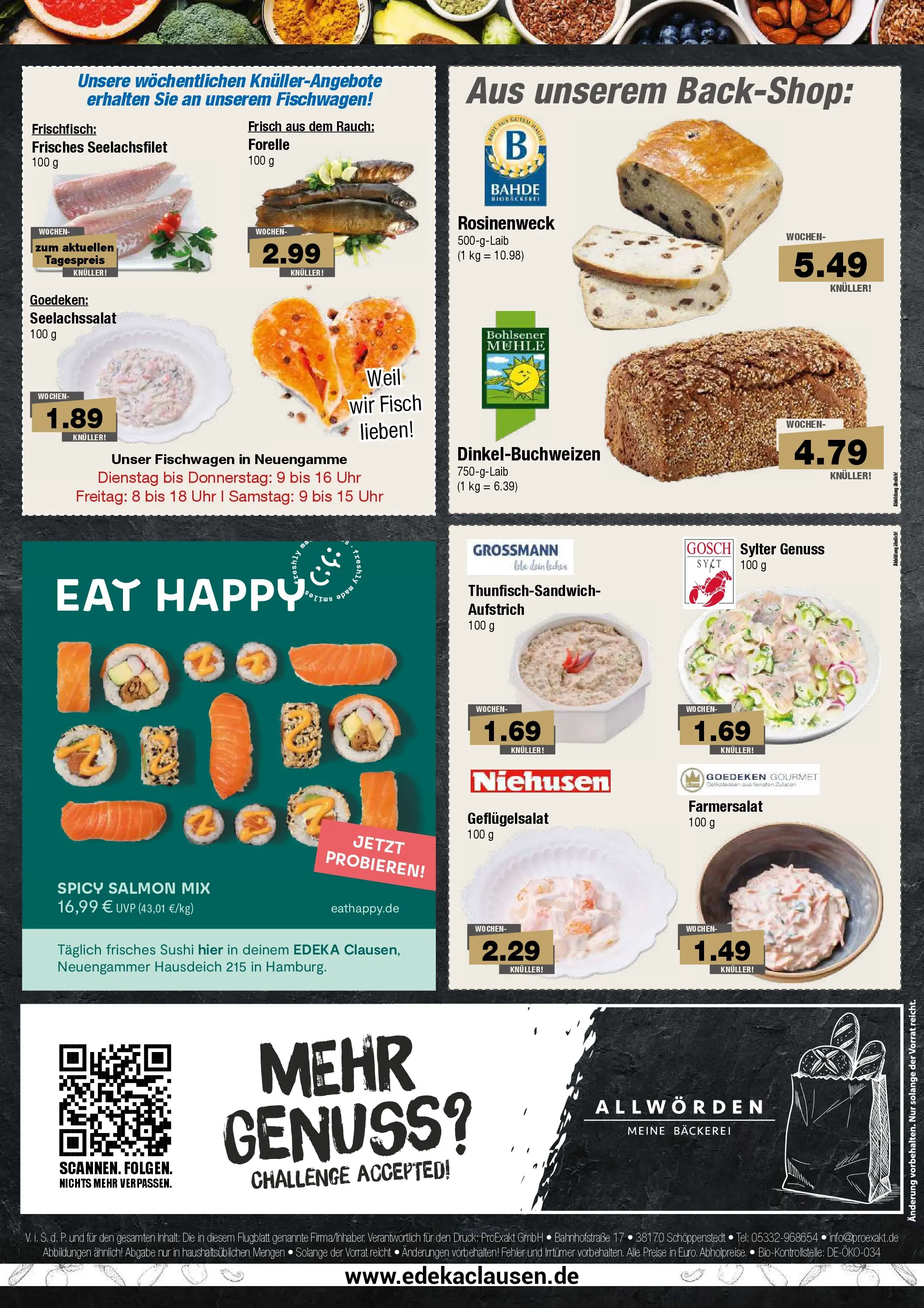 Edeka prospekt Hamburg	 (ab 09.03.2026) » Angebote Online | Seite: 8 | Produkte: Mühle, Bäckerei, Fisch, Uhr