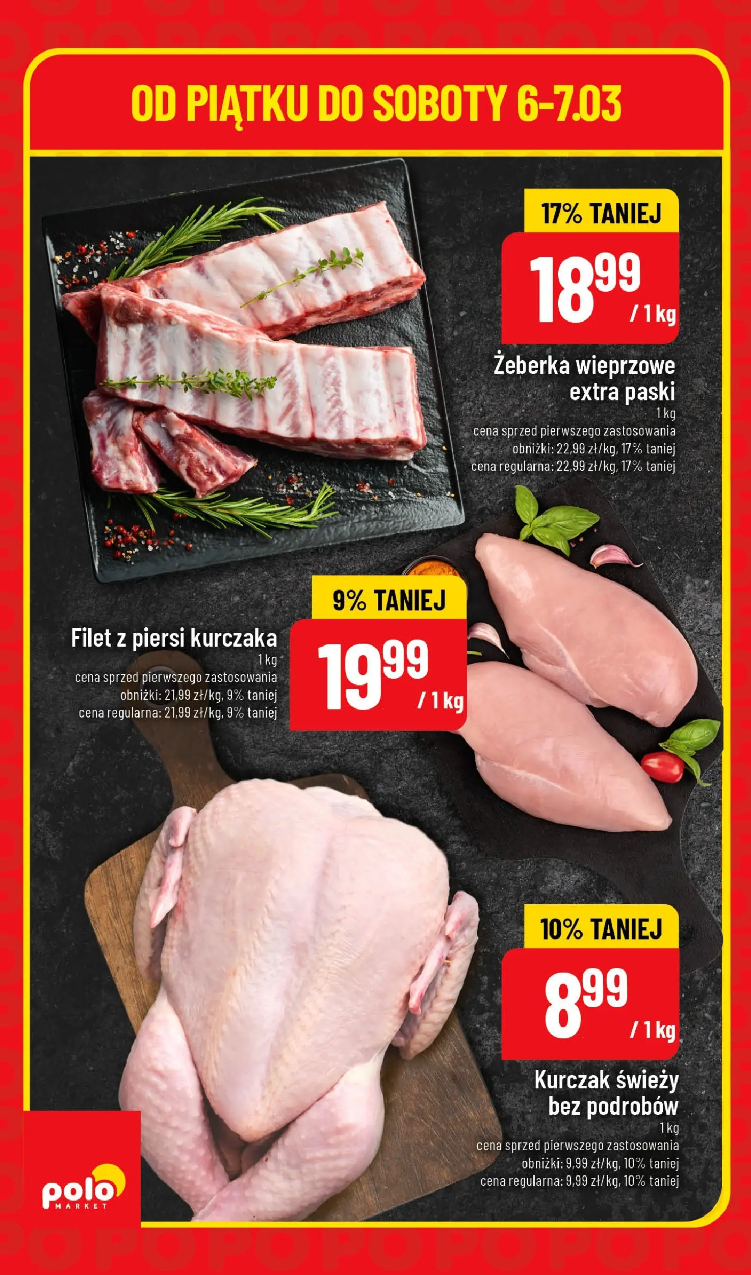 Nowa POLOmarket gazetka od jutra 05.03.2026 (PDF) | Strona: 4 | Produkty: Kurczak, Piersi, Filet z piersi kurczaka