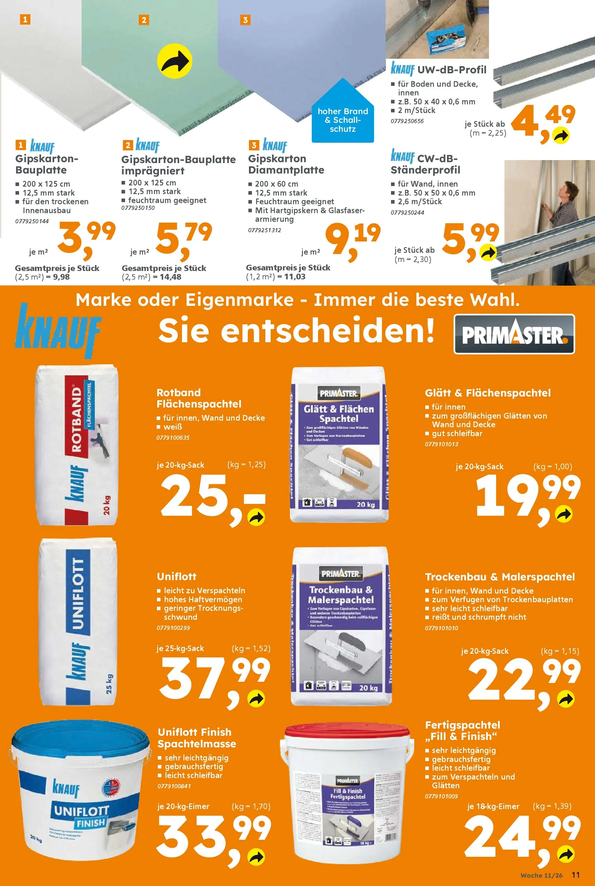 Globus Baumarkt Prospekt Völklingen	 (ab 09.03.2026) zum Blättern | Seite: 11 | Produkte: Decke, Finish