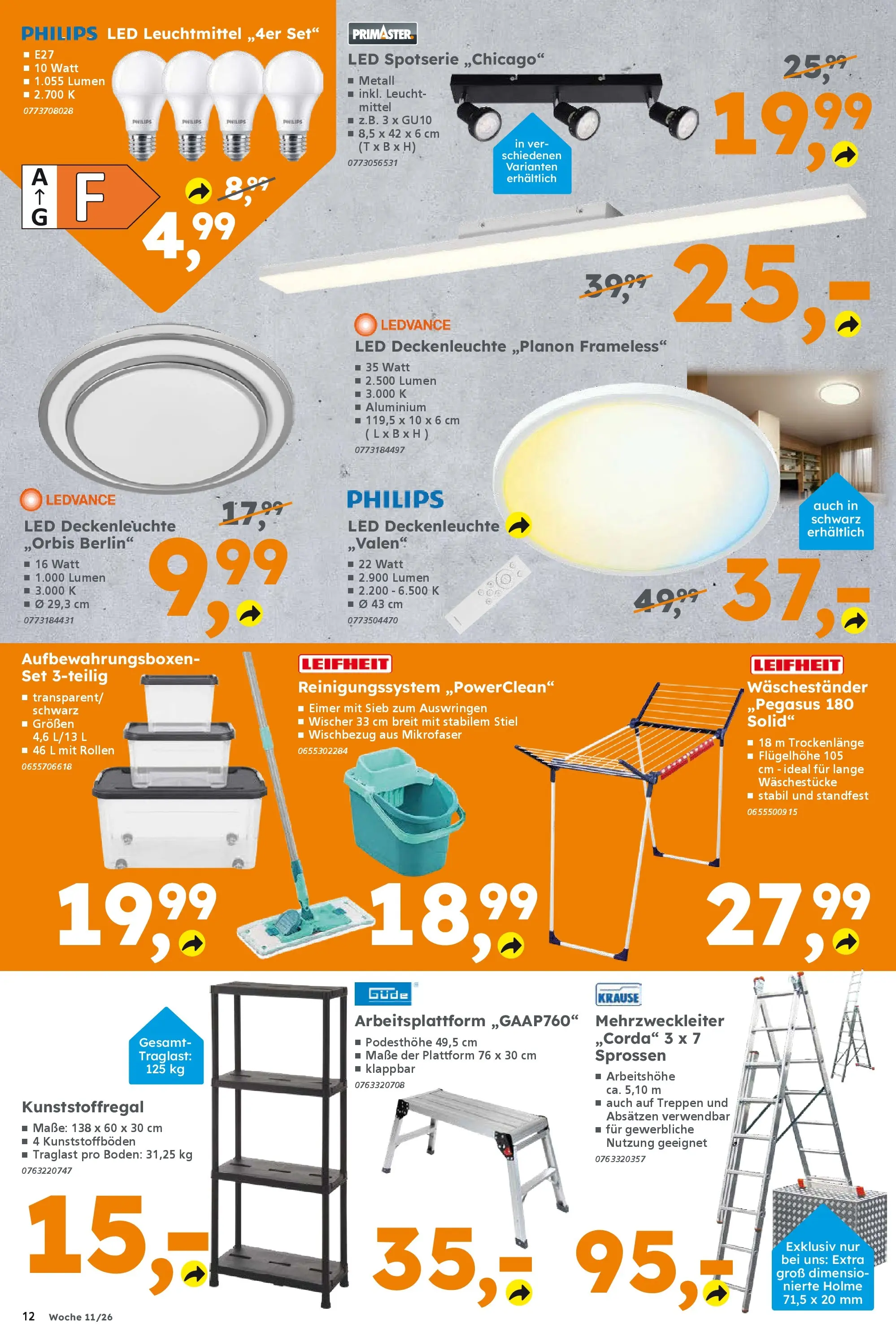 Globus Baumarkt Prospekt Völklingen	 (ab 09.03.2026) zum Blättern | Seite: 12 | Produkte: Philips, Waschestander