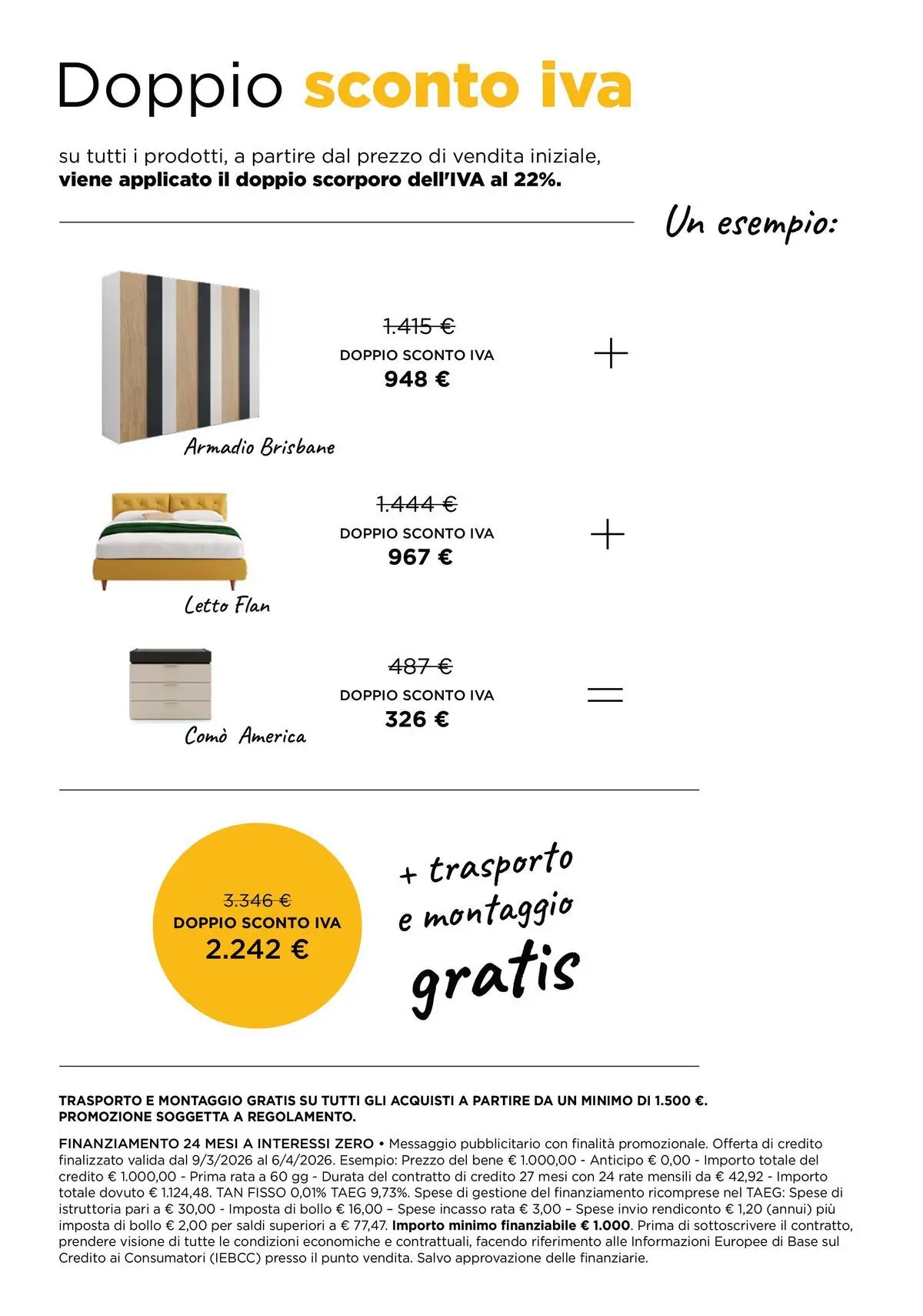 Nuovo Offerte - Doppio sconto IVA su tutto l'arredamento dal 08/03/2026 > offerte anteprima 🛍️ | Pagina: 2 | Prodotti: Letto, Armadio