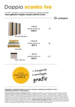 Doppio sconto IVA su tutto l'arredamento