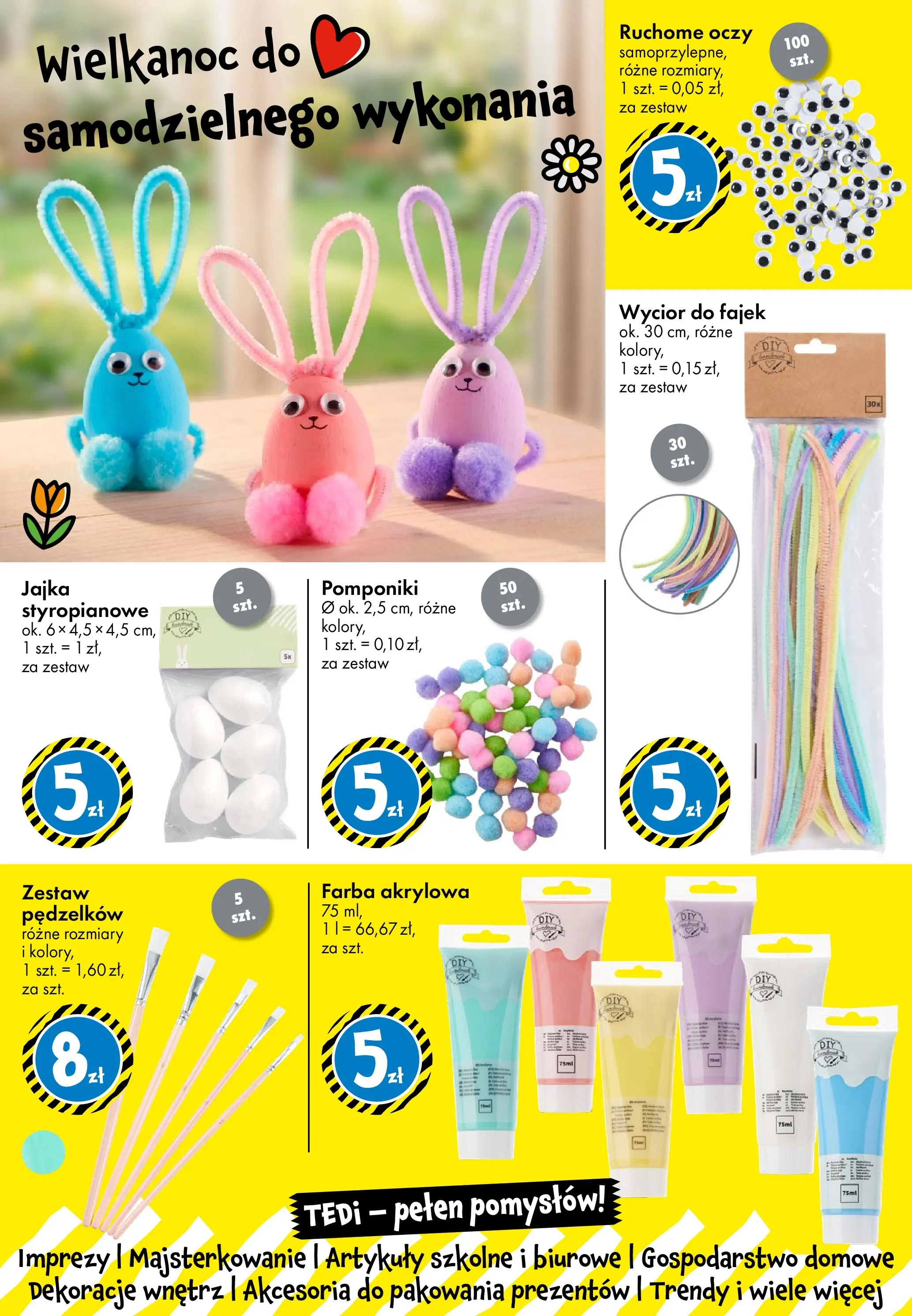 TEDi gazetka od (06.03.2026 - 14.03.2026) | Strona: 4 | Produkty: Jajka, Artykuły szkolne