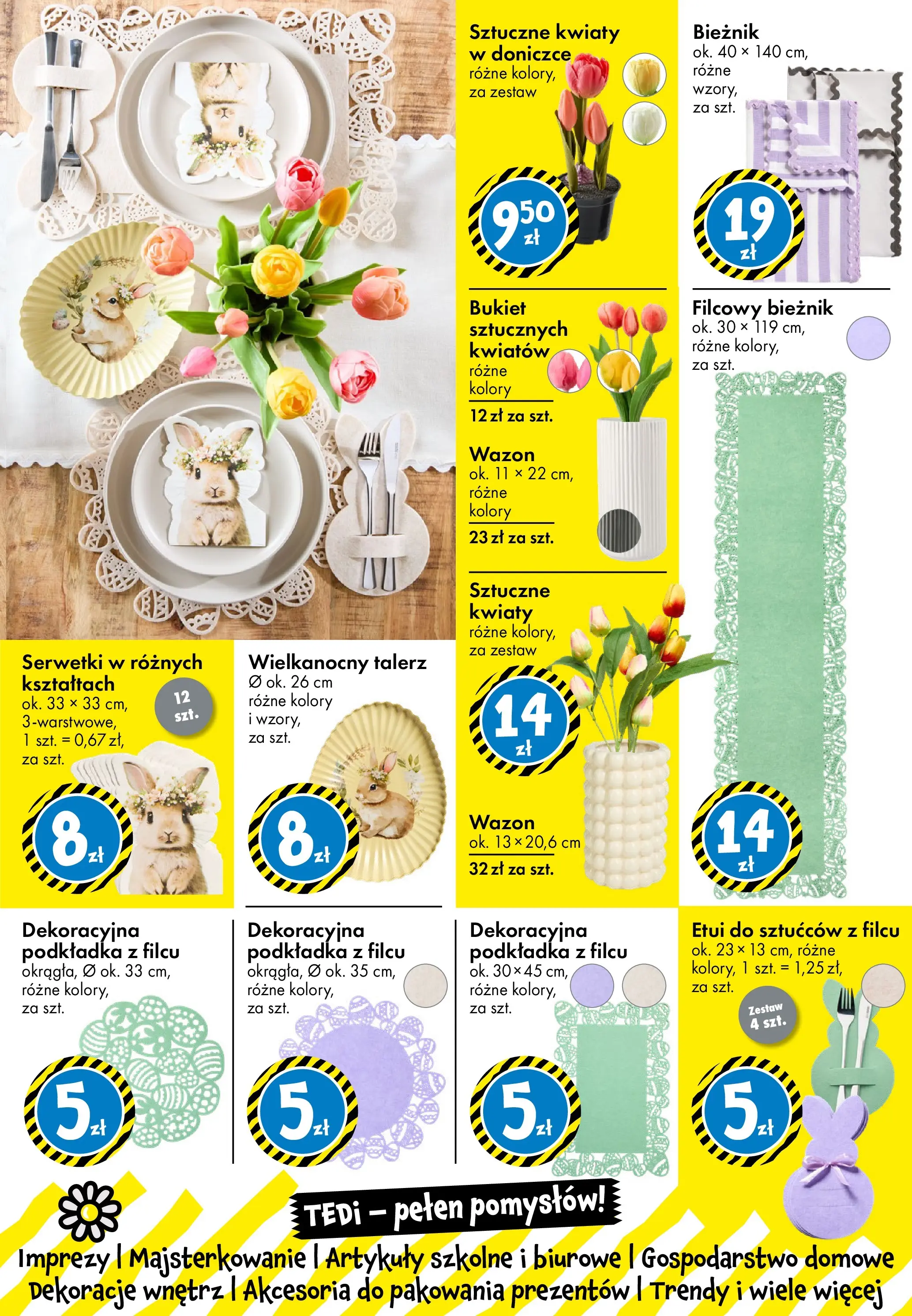 TEDi gazetka od (06.03.2026 - 14.03.2026) | Strona: 6 | Produkty: Wazon, Artykuły szkolne, Kwiaty