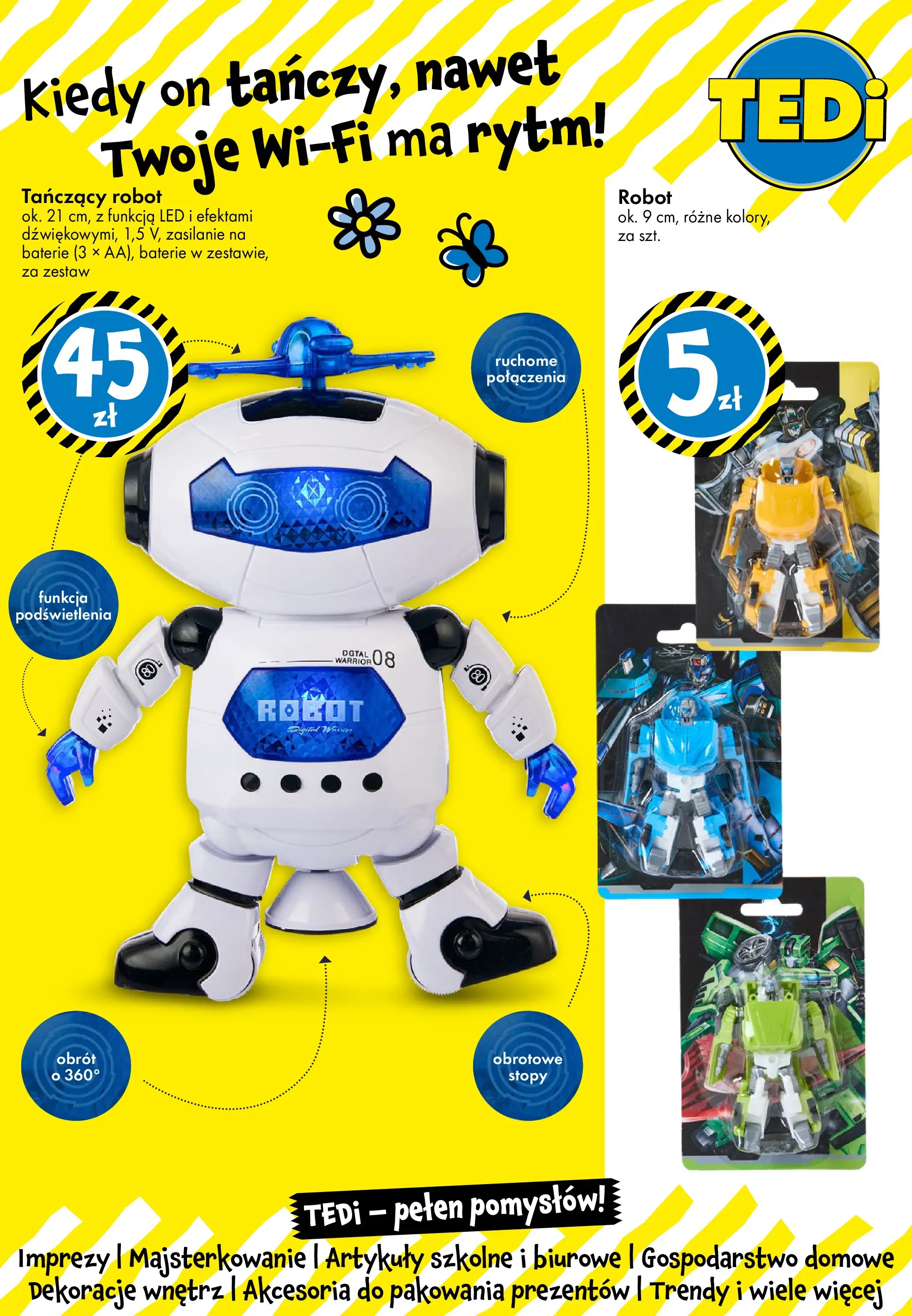 TEDi gazetka od (06.03.2026 - 14.03.2026) | Strona: 15 | Produkty: Baterie, Robot, Artykuły szkolne