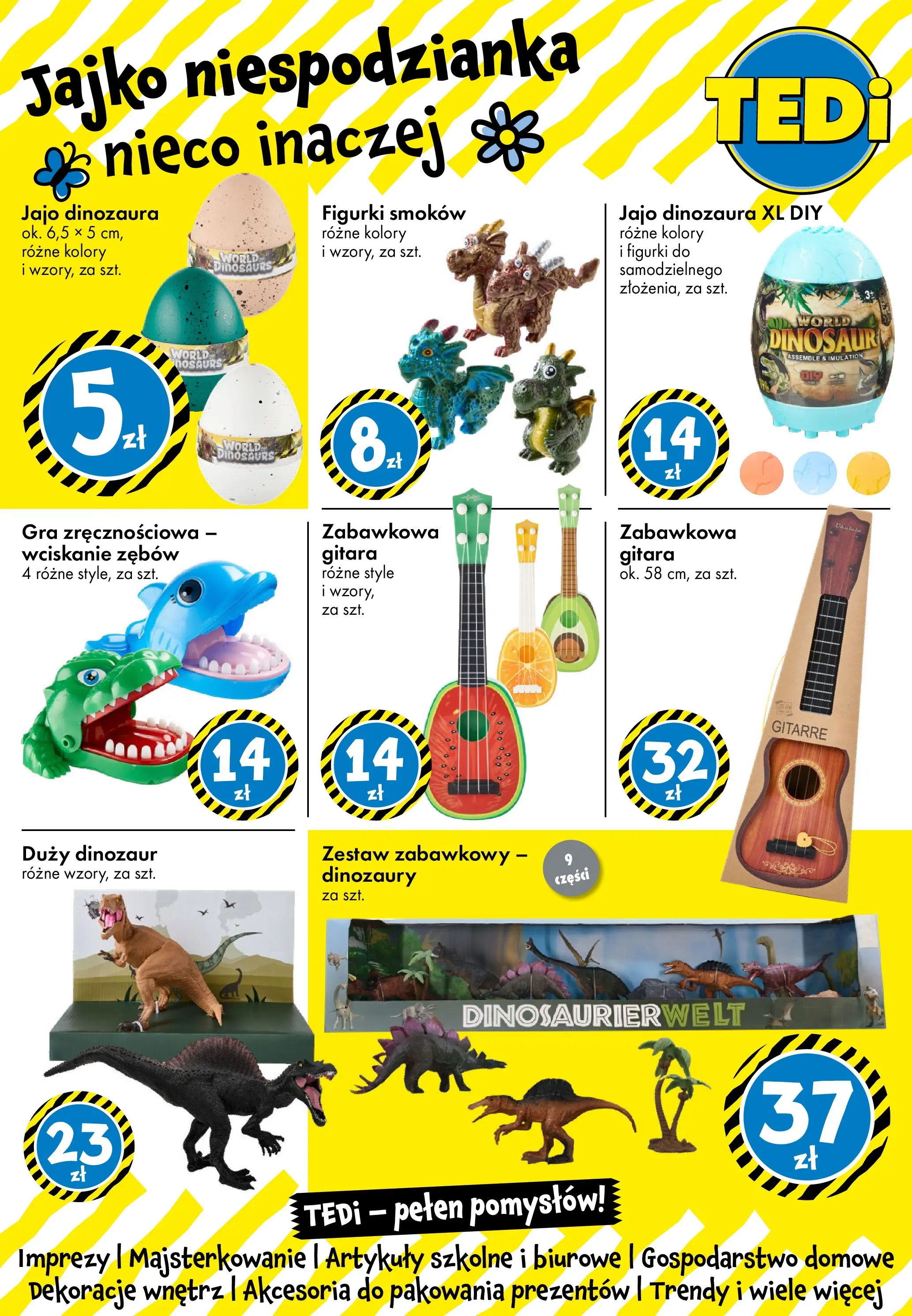 TEDi gazetka od (06.03.2026 - 14.03.2026) | Strona: 23 | Produkty: Gra, Figurki, Jajko niespodzianka, Artykuły szkolne