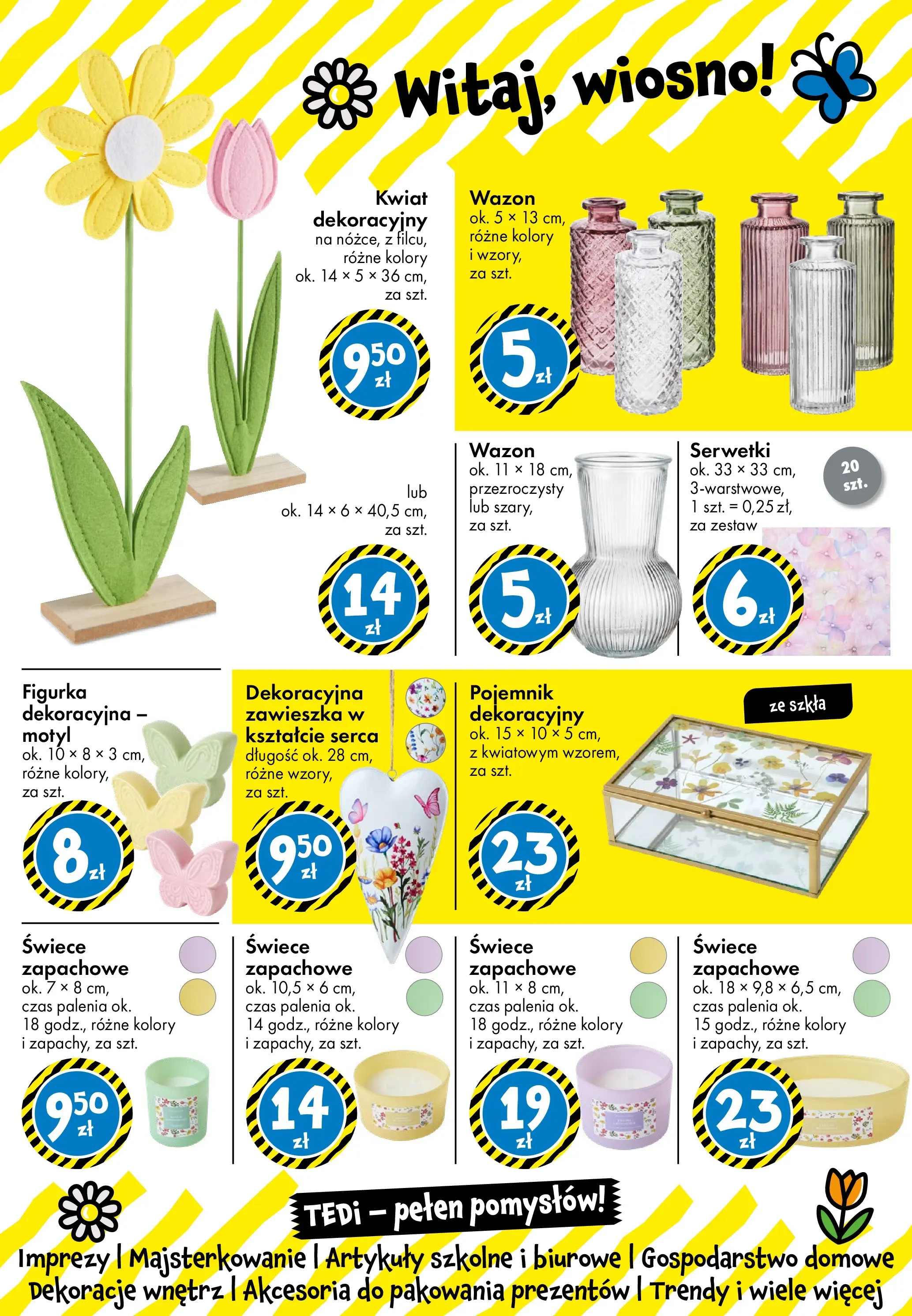 TEDi gazetka od (06.03.2026 - 14.03.2026) | Strona: 25 | Produkty: Wazon, Artykuły szkolne, Świece