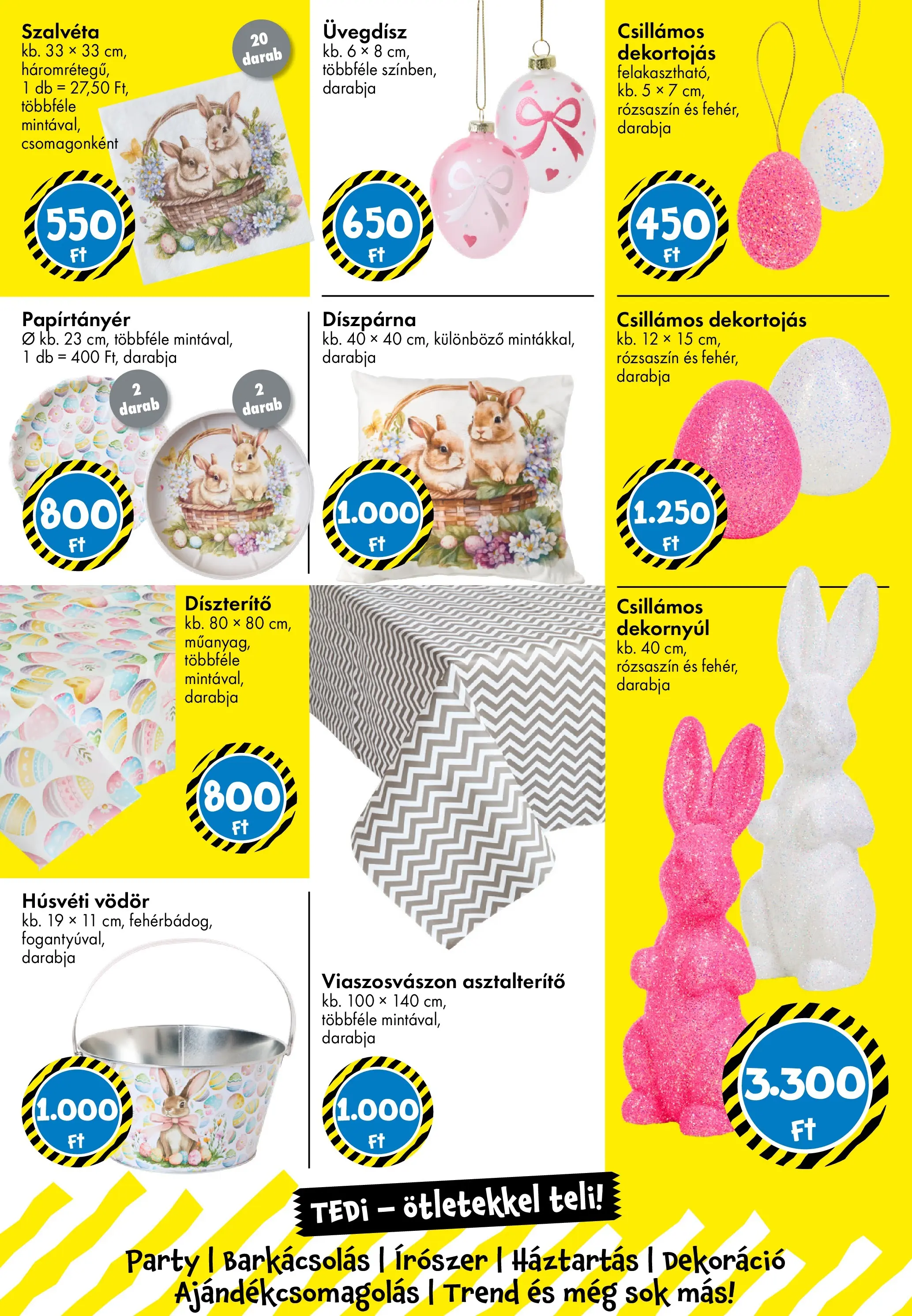 TEDi akciós újság - 2026.03.06. -tól/töl > akció, lapozható szórólap 🛍️ | Oldal: 8 | Termékek: Asztalterítő, Dekoráció, Díszpárna