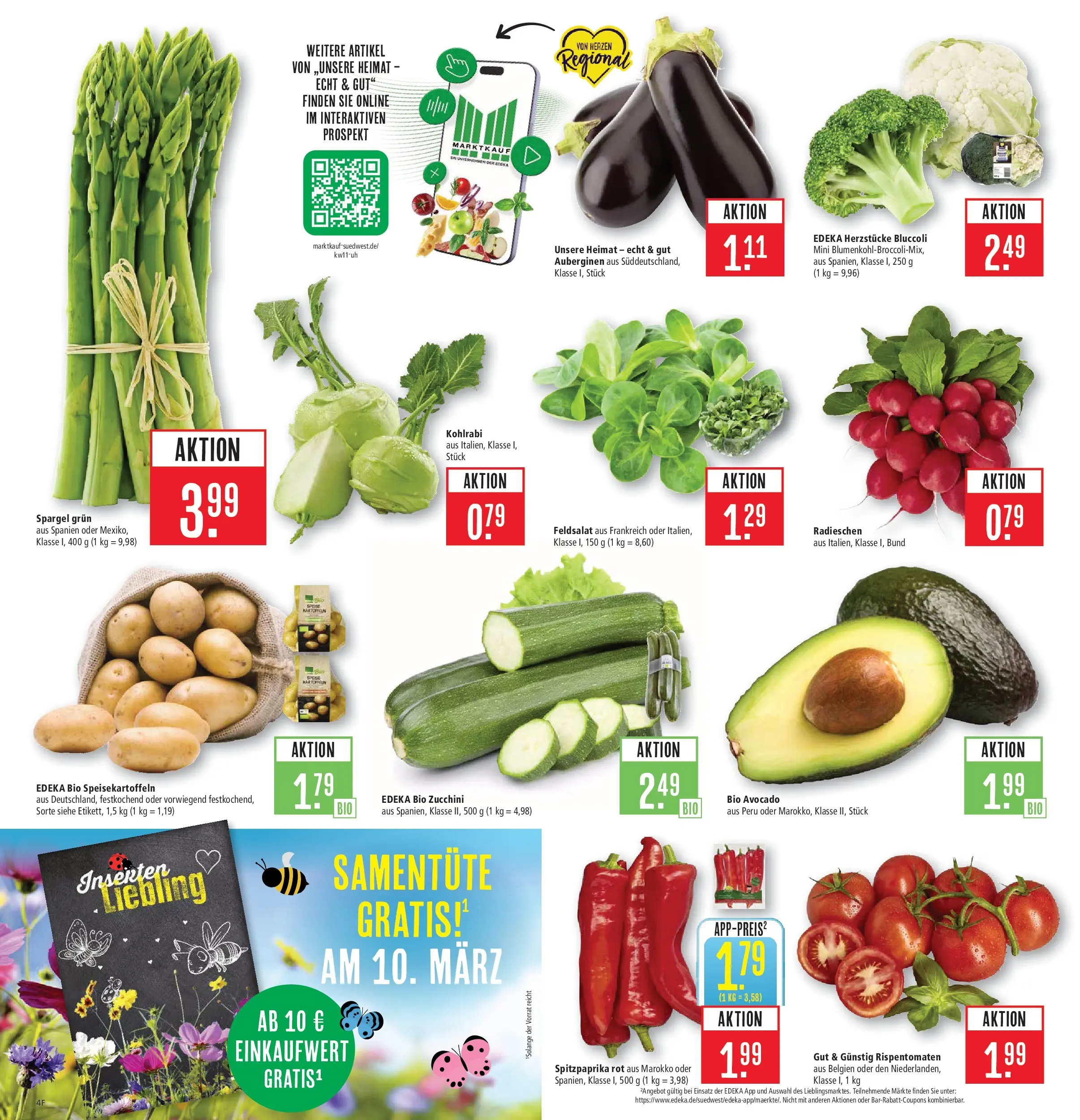 Marktkauf Prospekt Weil Am Rhein (ab 09.03.2026) » Angebote online | Seite: 4 | Produkte: Kohlrabi, Spargel, Avocado, Kartoffeln