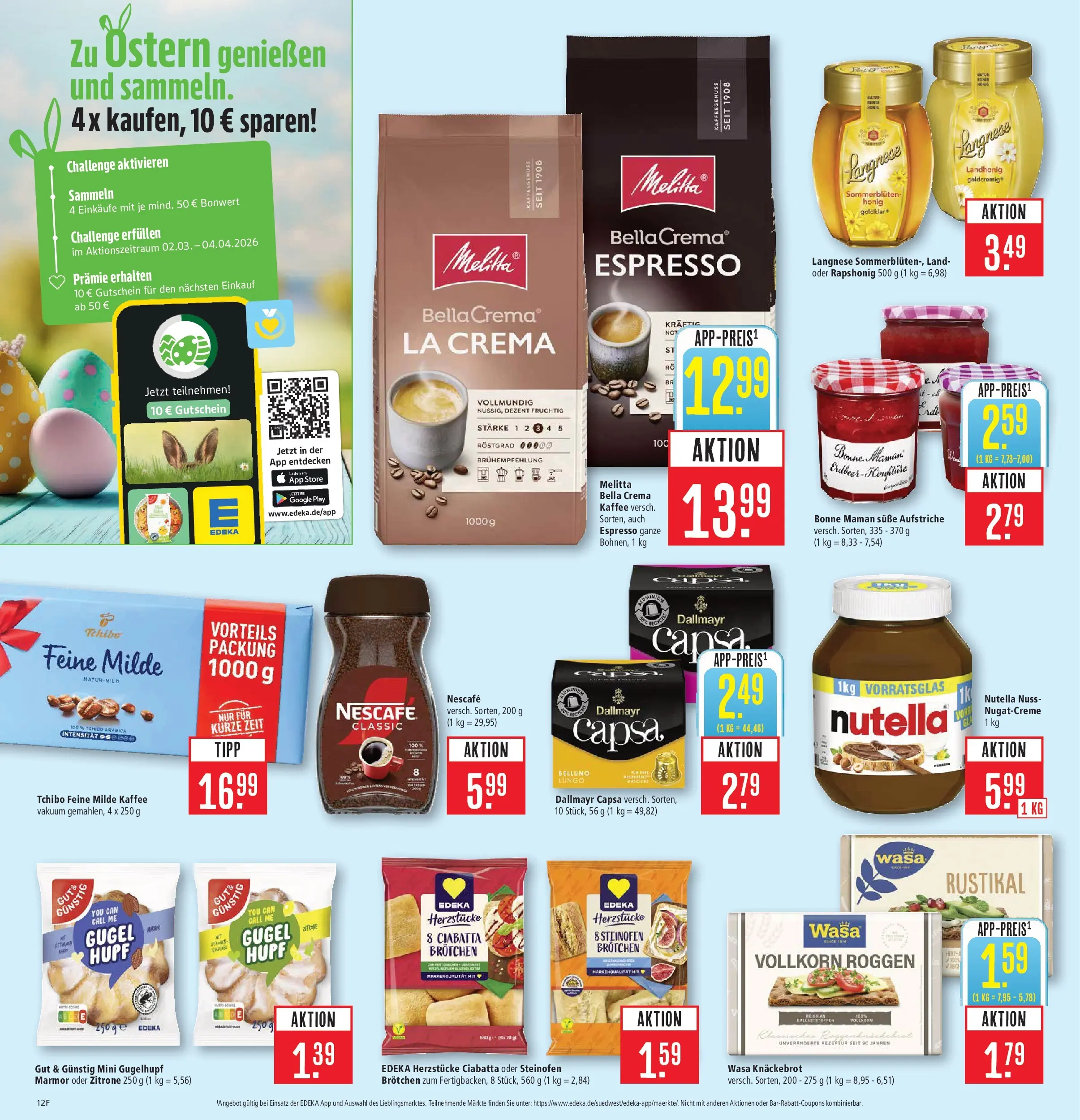 Marktkauf Prospekt Weil Am Rhein (ab 09.03.2026) » Angebote online | Seite: 20 | Produkte: Langnese, Nutella, Zitrone, Dallmayr capsa