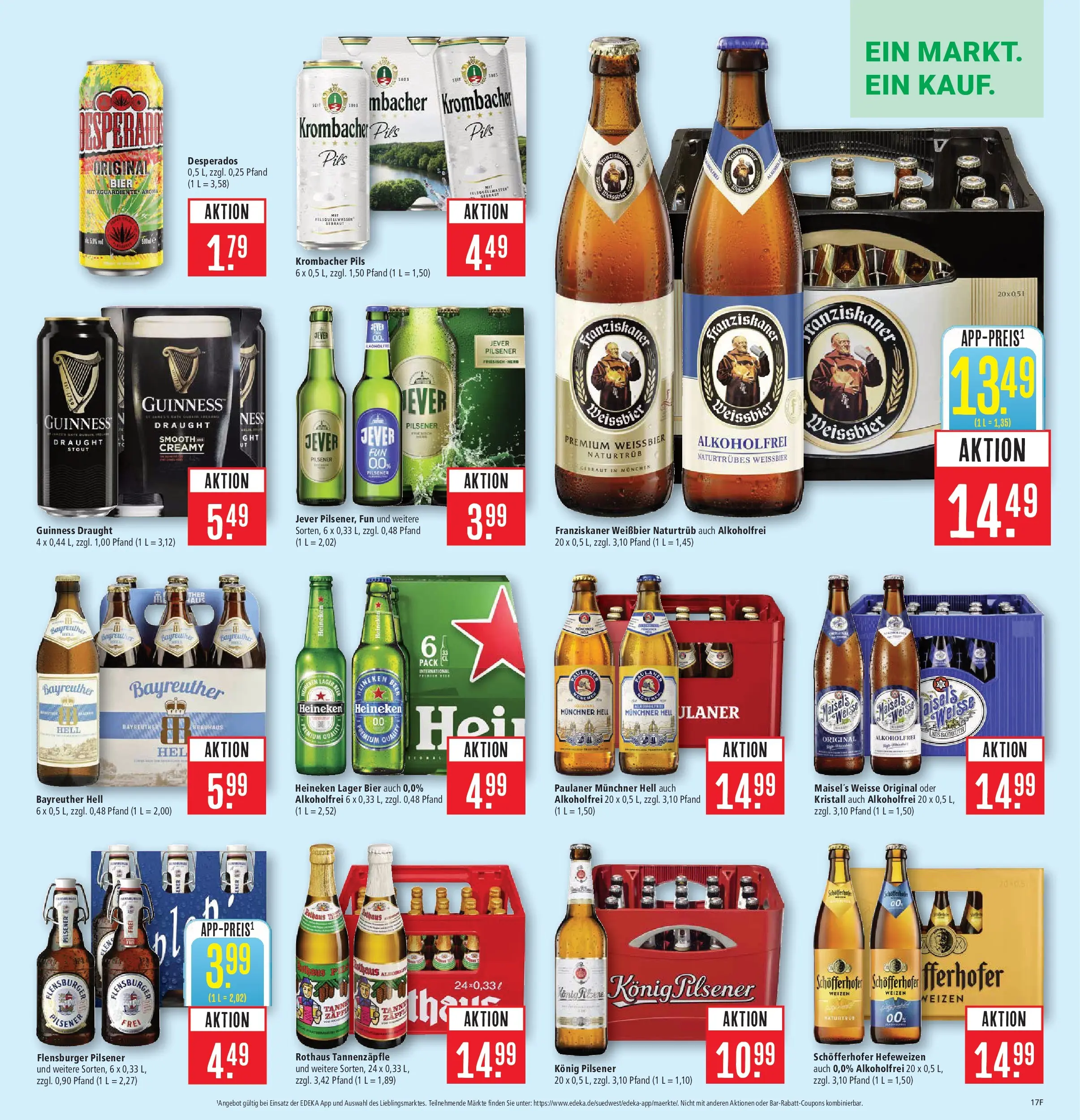 Marktkauf Prospekt Weil Am Rhein (ab 09.03.2026) » Angebote online | Seite: 25 | Produkte: Bayreuther hell, Franziskaner, Jever, Paulaner