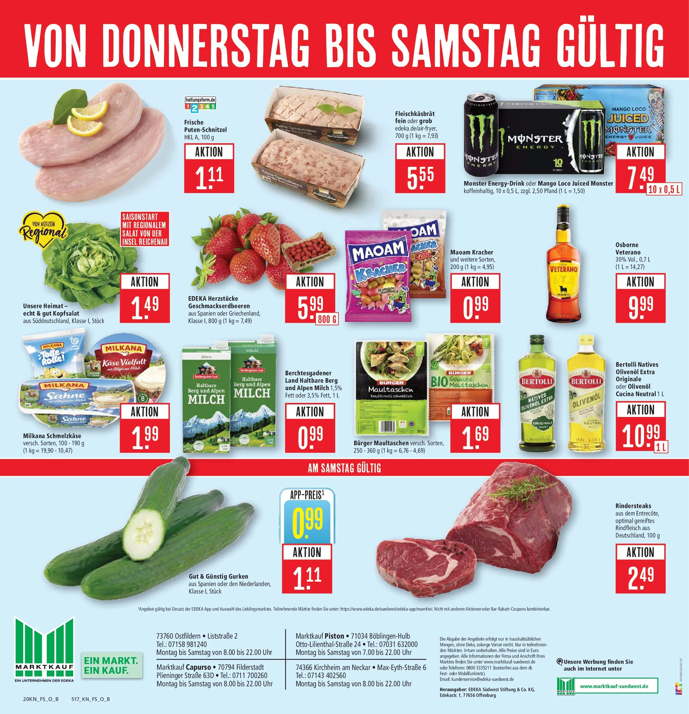 Marktkauf Prospekt Böblingen (ab 09.03.2026) » Angebote online | Seite: 30 | Produkte: Osborne, Putenschnitzel, Rindfleisch, Salat