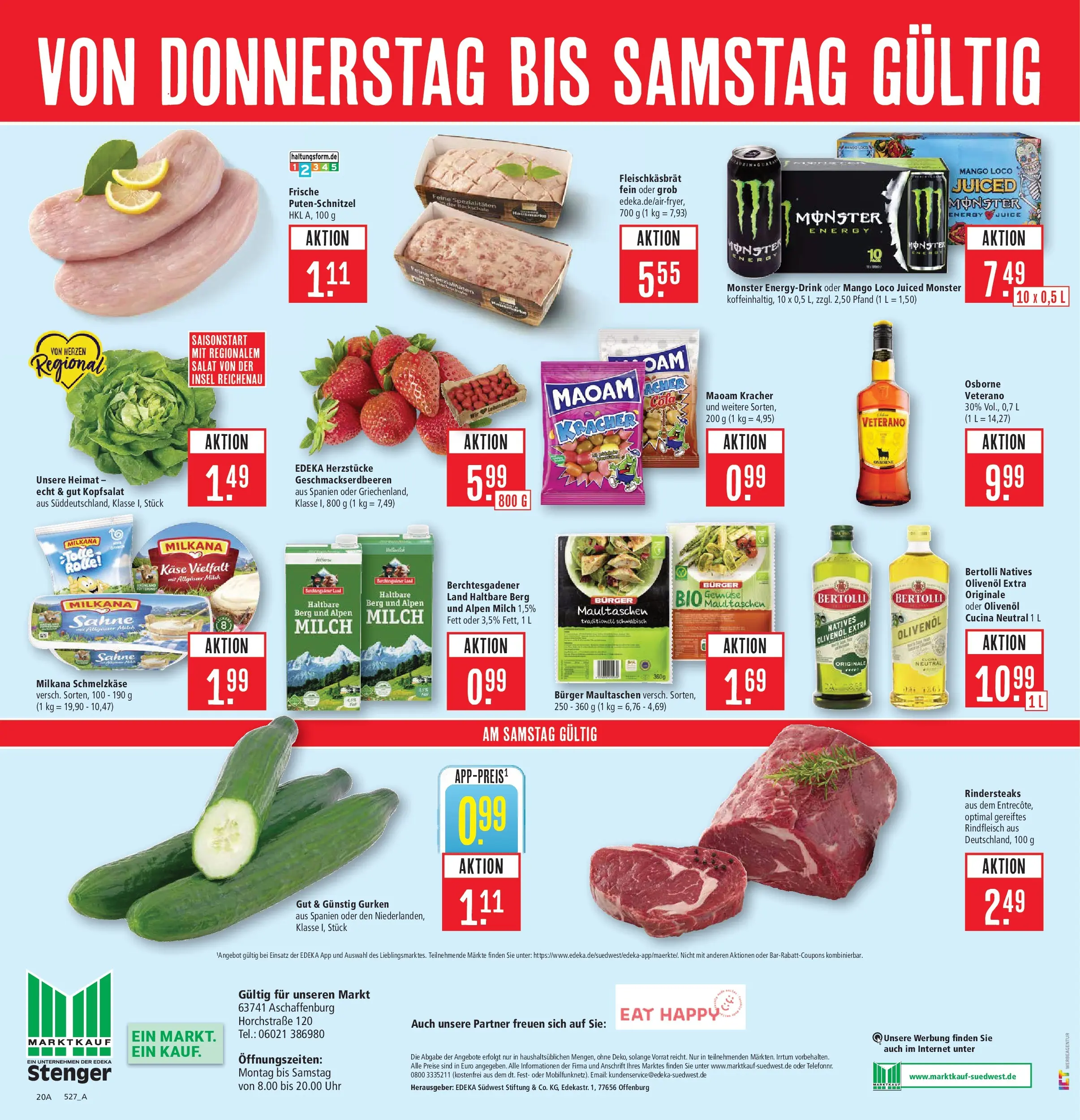 Marktkauf Prospekt Aschaffenburg (ab 09.03.2026) » Angebote online | Seite: 30 | Produkte: Olivenol, Monster, Mango, Maultaschen