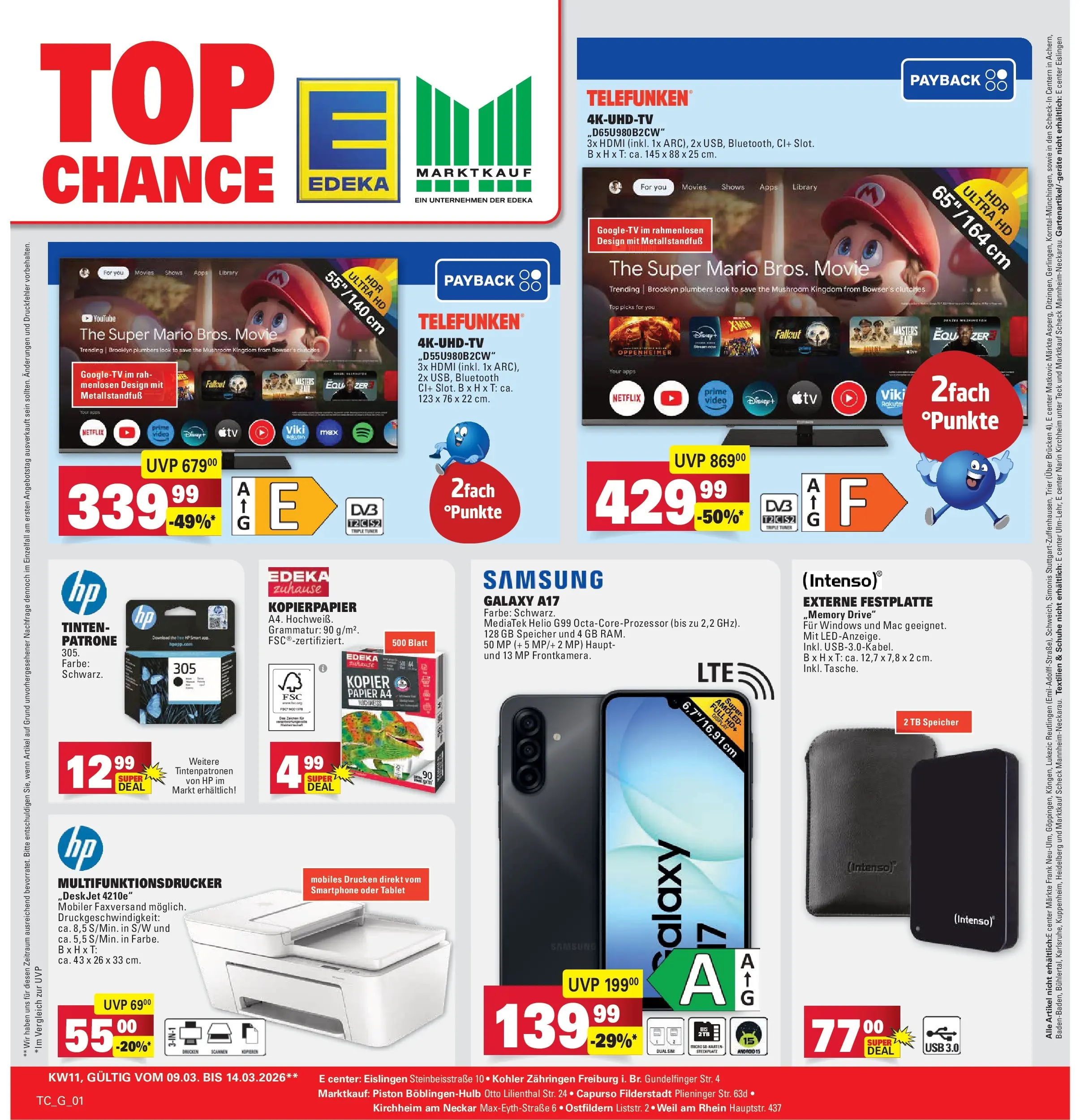 Marktkauf Prospekt Weil Am Rhein (ab 09.03.2026) » Angebote online | Seite: 31 | Produkte: HP, Top, USB, Smartphone