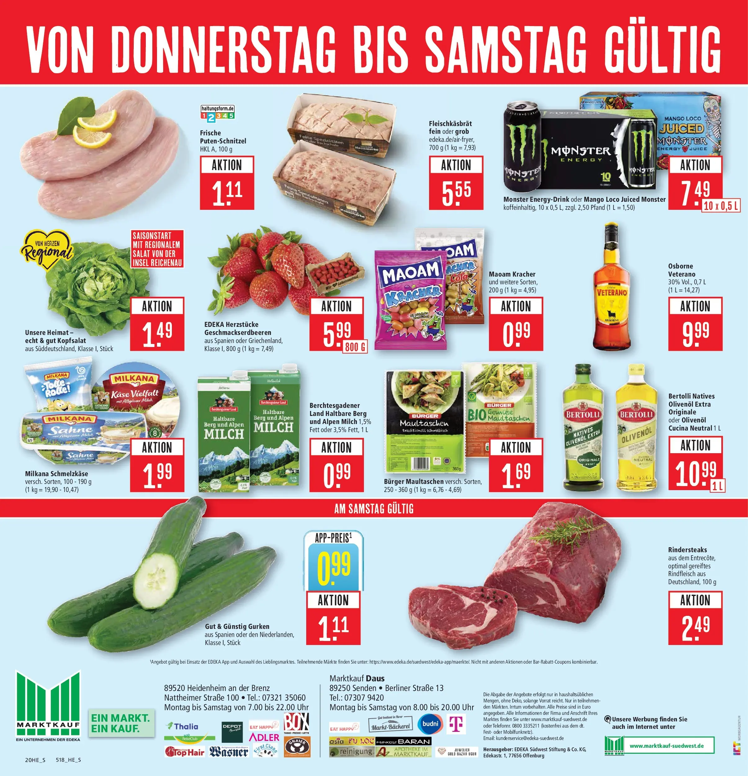 Marktkauf Prospekt Senden (ab 09.03.2026) » Angebote online | Seite: 30 | Produkte: Olivenol, Putenschnitzel, Sahne, Salat