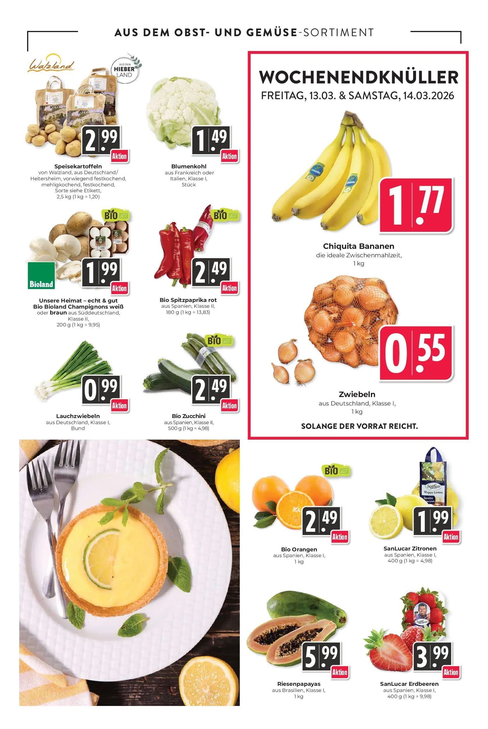 Angebote - Hieber's Frischecenter: Meine Woche (ab 08.03.2026) zum Blättern | Seite: 7 | Produkte: Orangen, Champignons, Zwiebeln, Zucchini