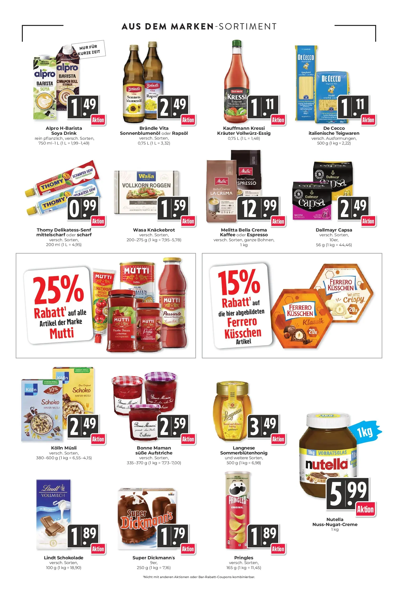 Angebote - Hieber's Frischecenter: Meine Woche (ab 08.03.2026) zum Blättern | Seite: 13 | Produkte: Musli, Kolln, Essig, Pringles