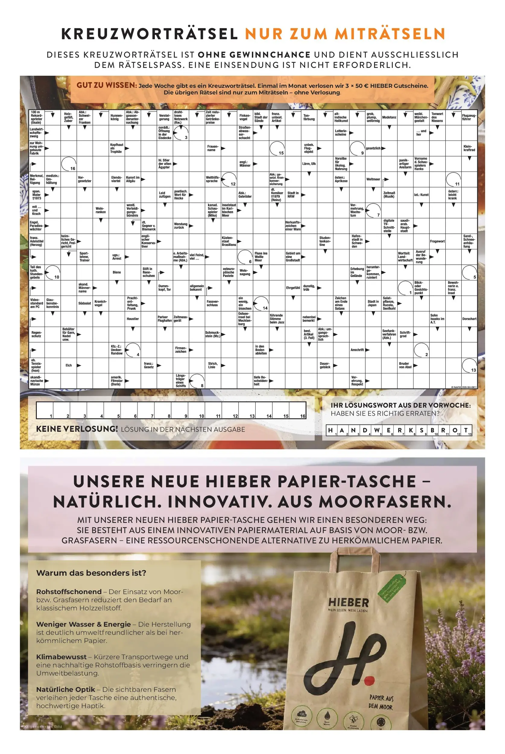 Angebote - Hieber's Frischecenter: Meine Woche (ab 08.03.2026) zum Blättern | Seite: 15 | Produkte: Tasche, Wasser, PC, Video