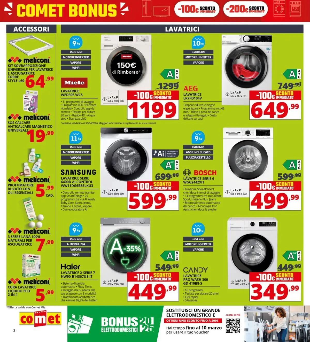 Nuovo Comet - Comet bonus! dal 05/03/2026 > offerte anteprima 🛍️ | Pagina: 2 | Prodotti: Jeans, Lavatrice, Asciugatrice, Miele