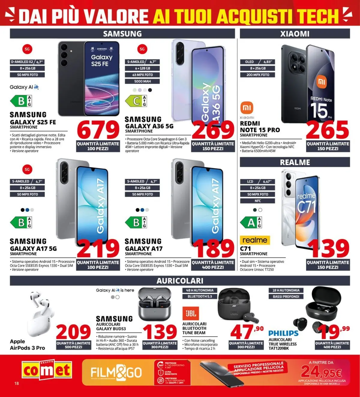 Nuovo Comet - Comet bonus! dal 05/03/2026 > offerte anteprima 🛍️ | Pagina: 18 | Prodotti: Video, Pellicola, Airpods, Samsung
