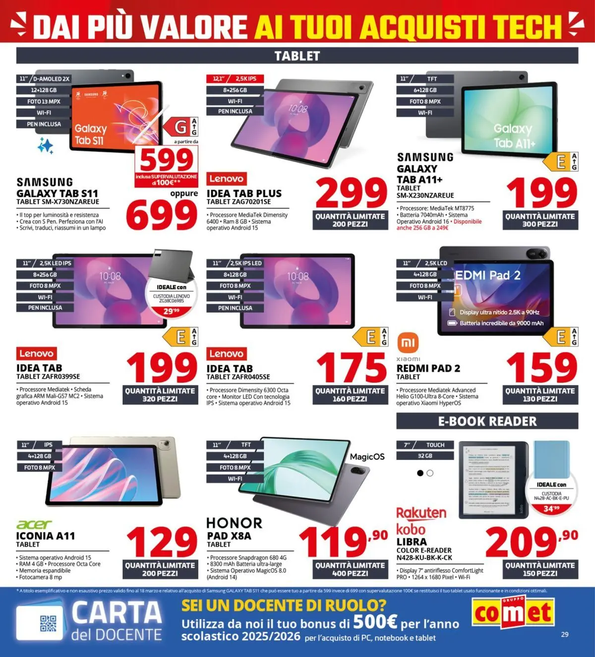 Nuovo Comet - Comet bonus! dal 05/03/2026 > offerte anteprima 🛍️ | Pagina: 29 | Prodotti: Notebook, Top, Fotocamera, Samsung