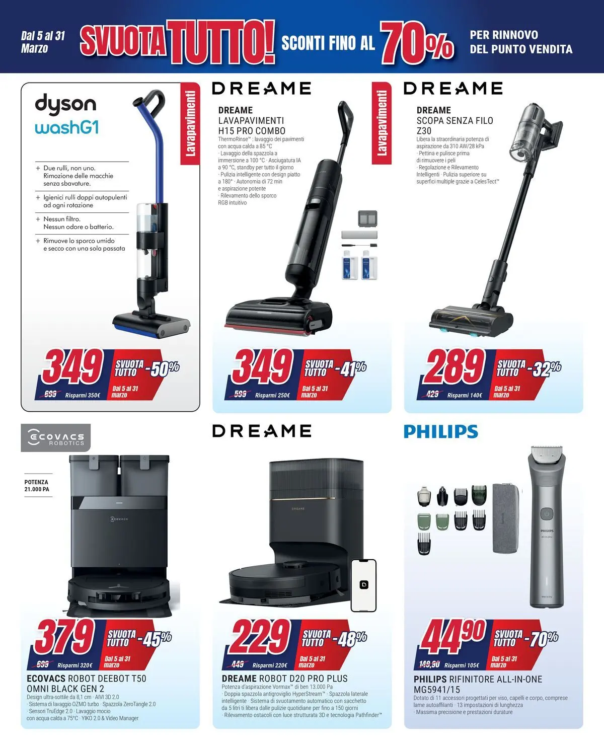 ﻿Trony volantino dal ﻿05/03/2026﻿ > ﻿Anteprima | Pagina: 5 | Prodotti: Spazzola, Scopa, Video, Robot
